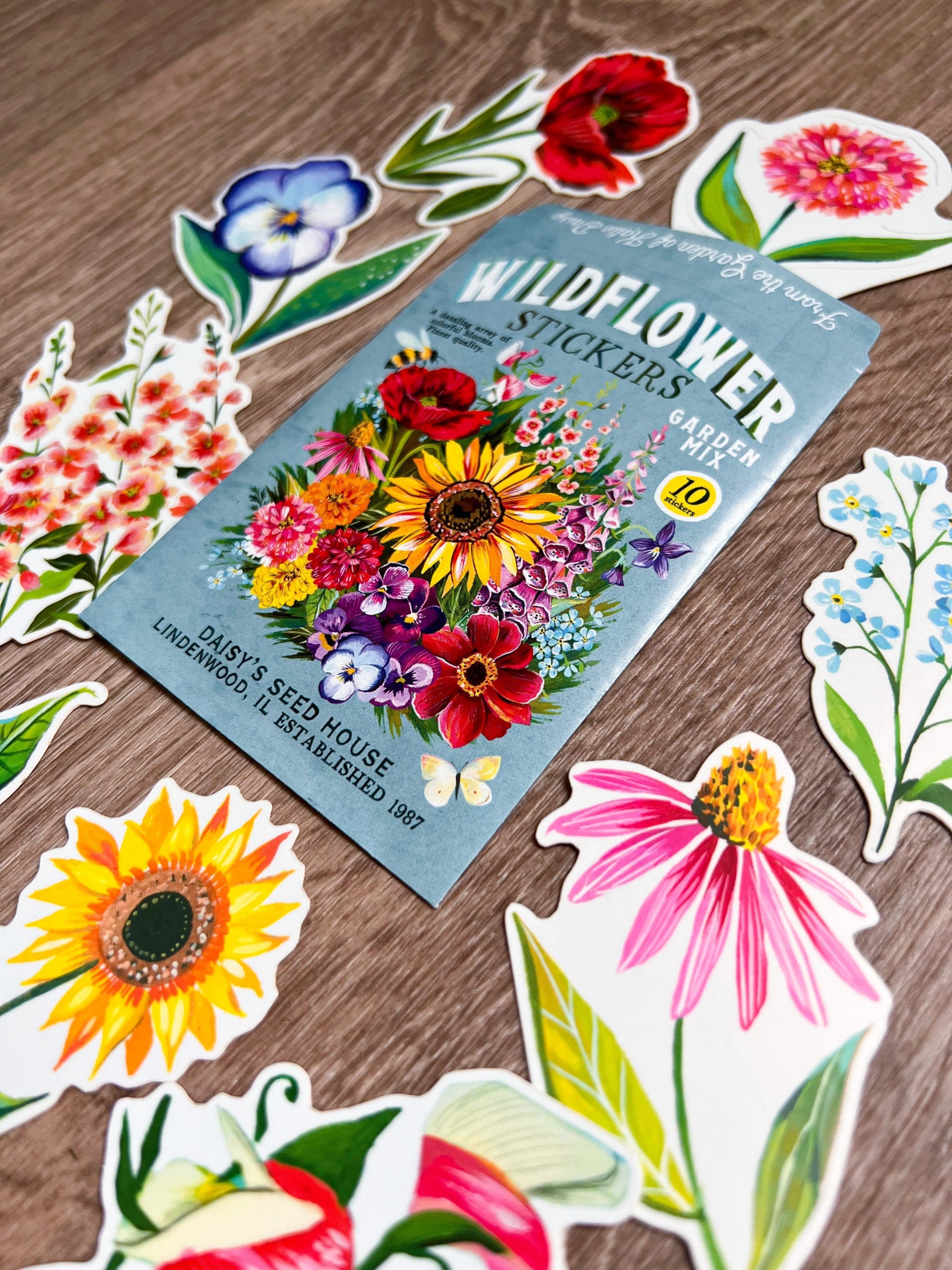 Wildflower Sticker Pack - Set of 10 Matte Stickers