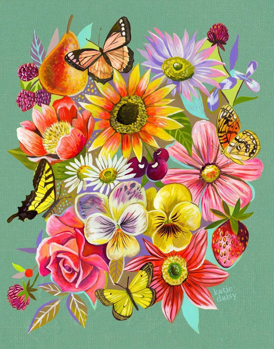 Bright Bouquet Art Print