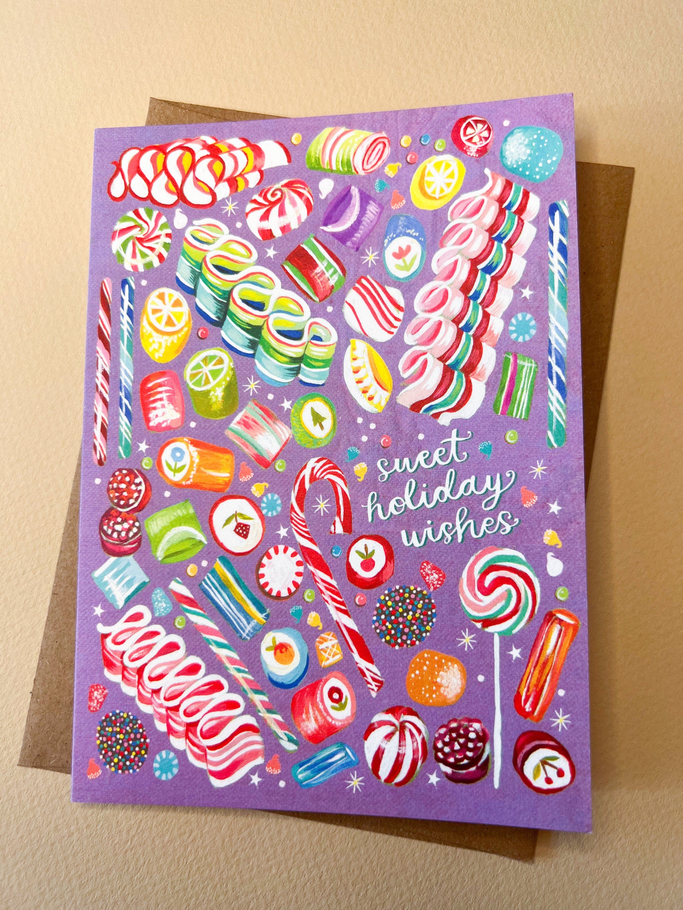 Ribbon Candy Holiday Card