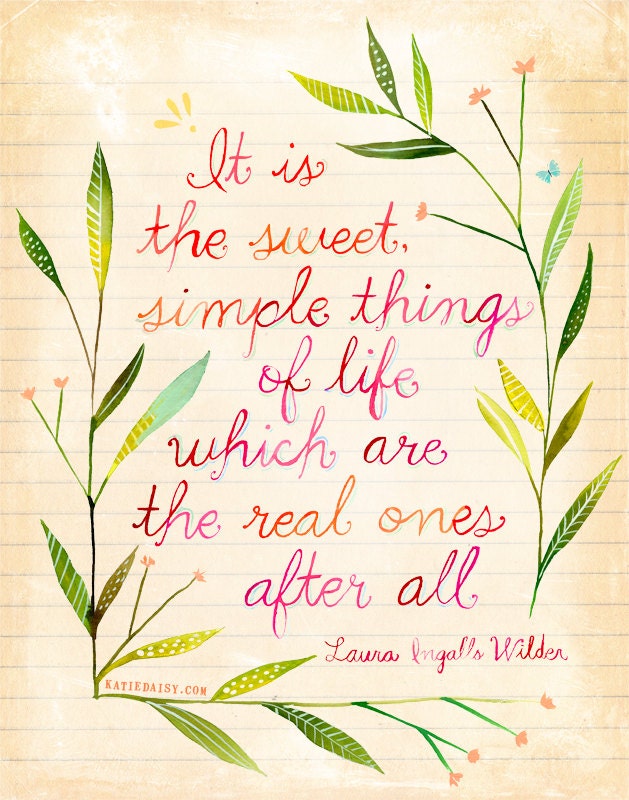 Simple Things Art Print
