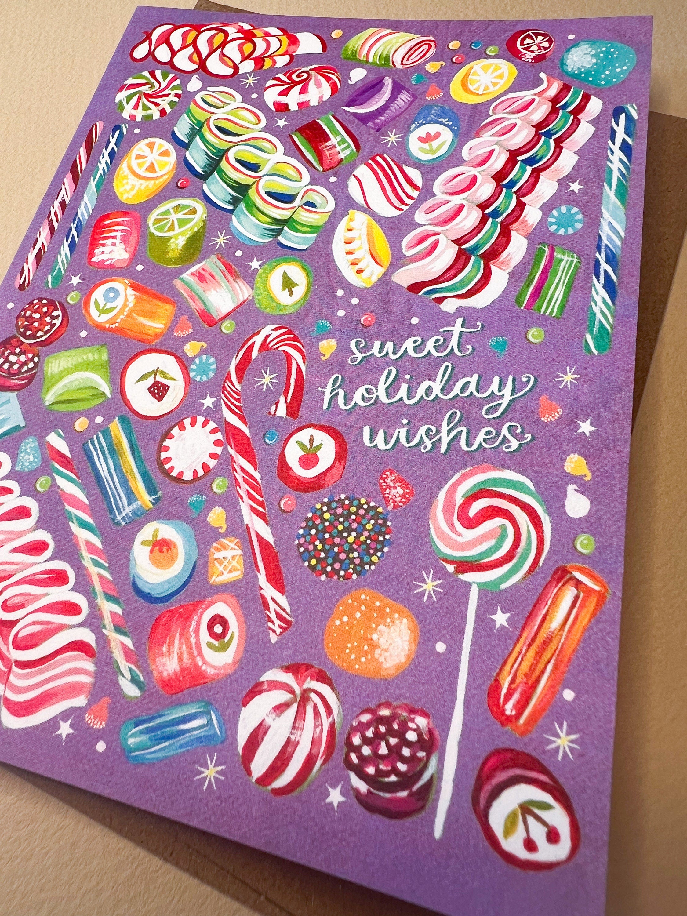 Ribbon Candy Holiday Card
