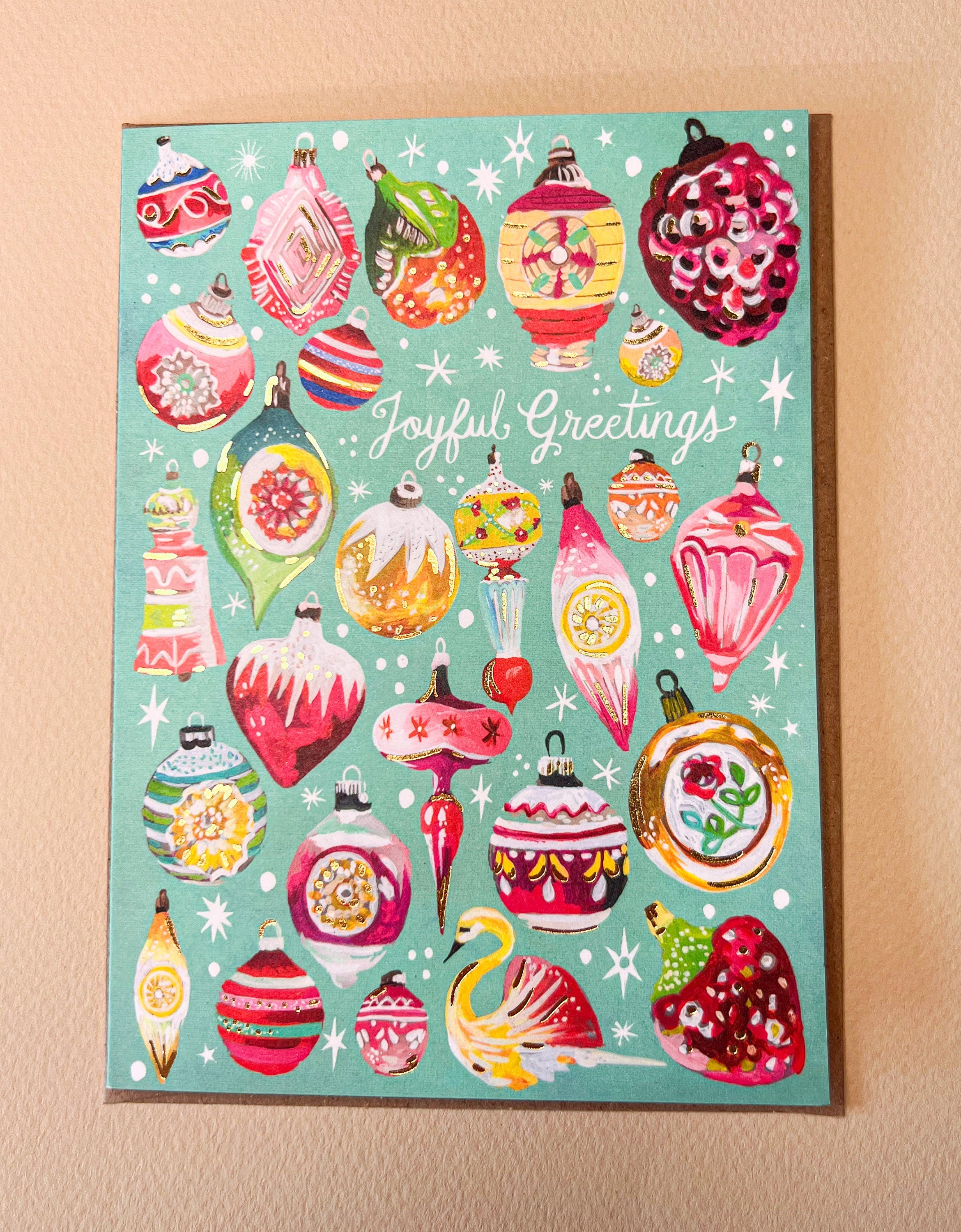 Vintage Ornaments Holiday Card