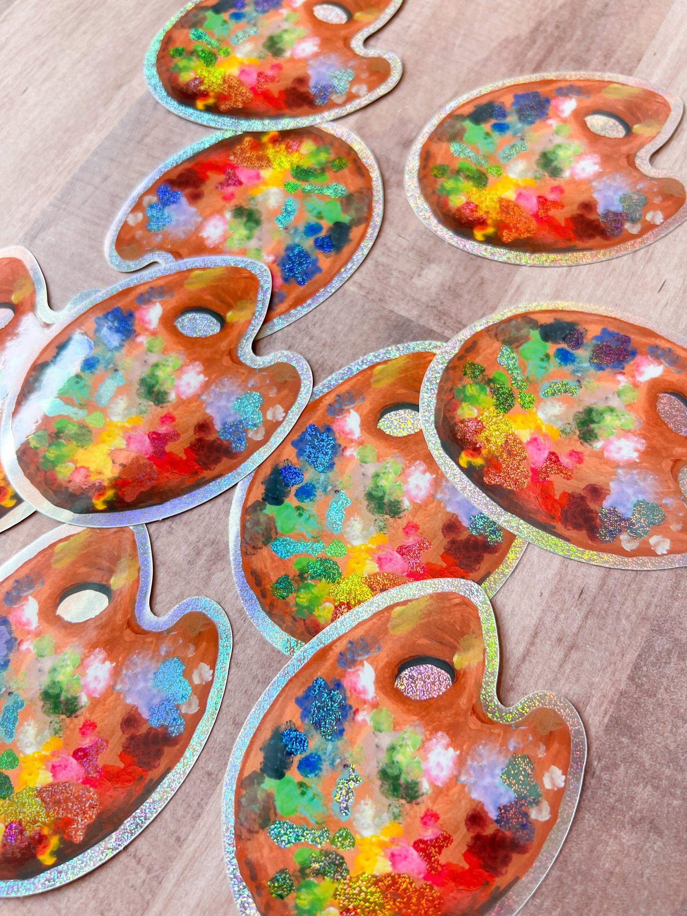 Painter's Palette Glitter Sticker
