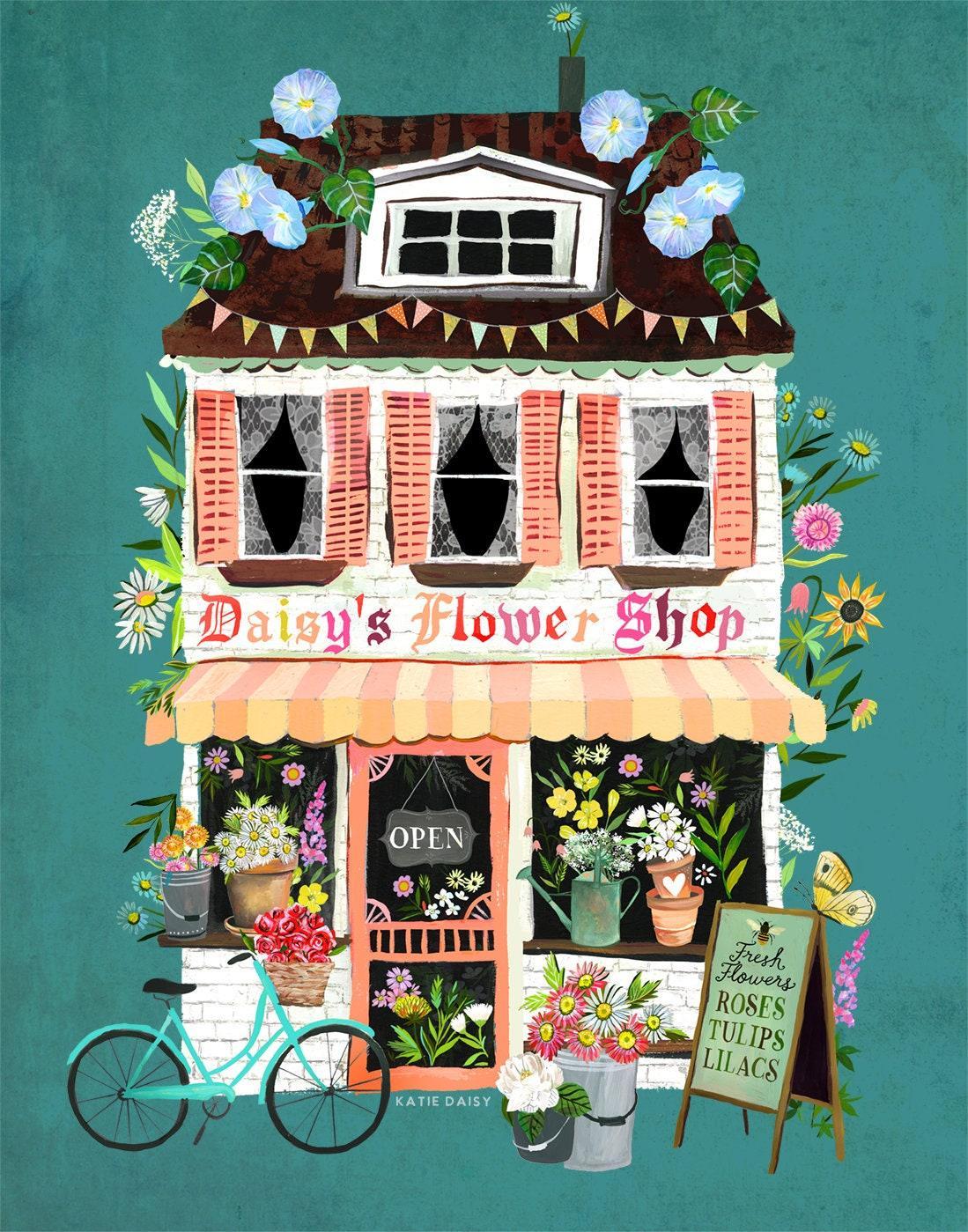 Flower Shop Art Print