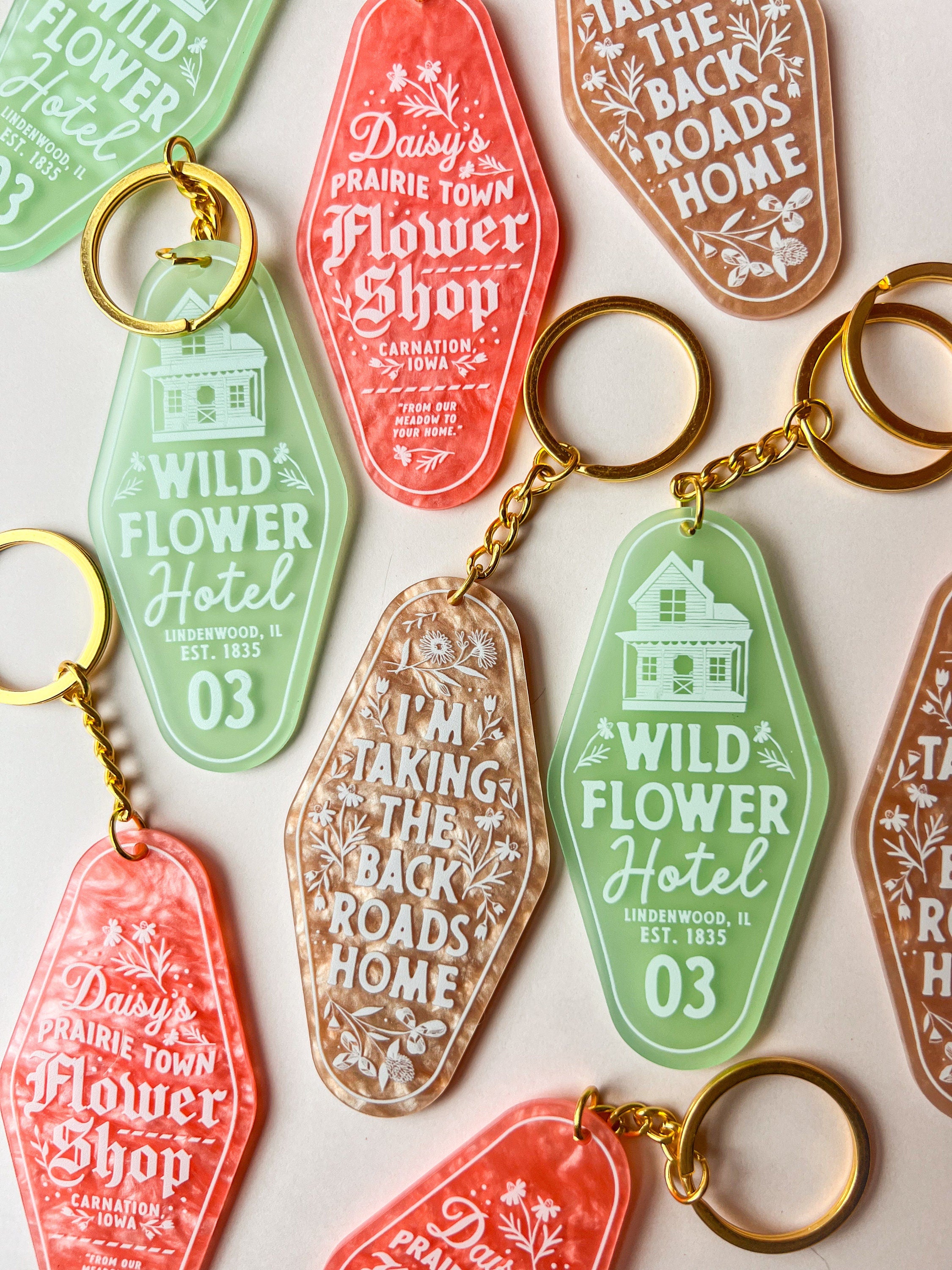 Wildflower Hotel Keychain
