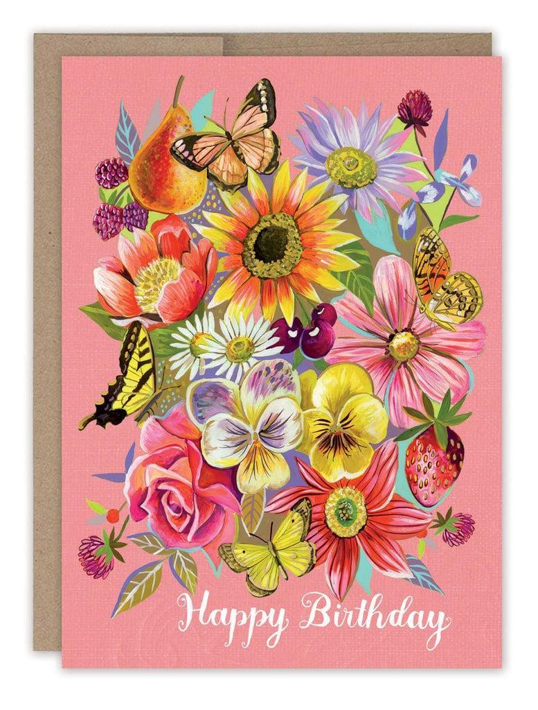 Peach Bouquet - Birthday Card