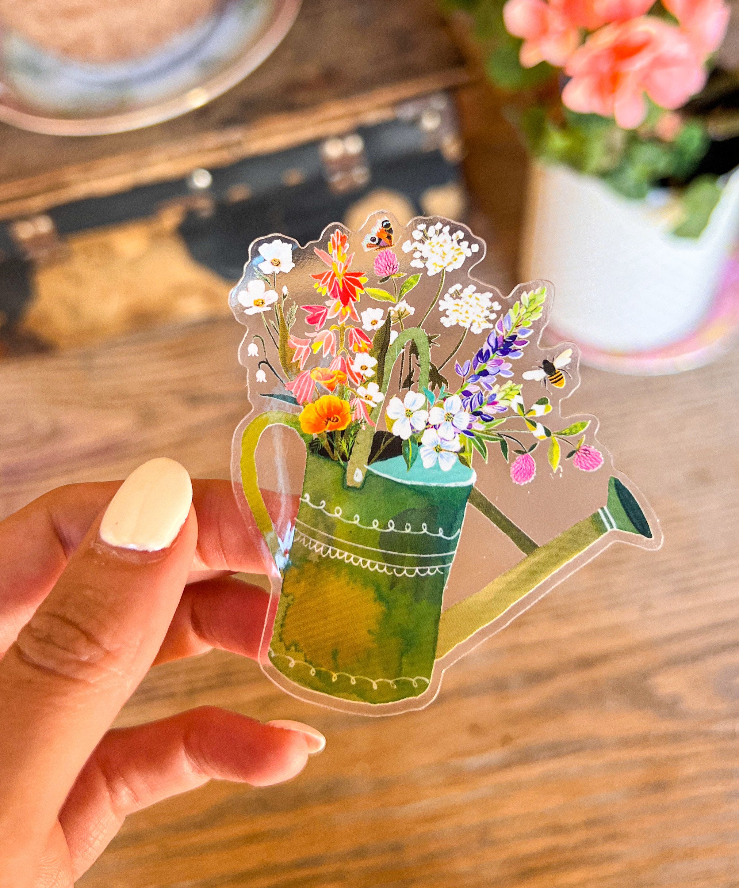 Watering Can Clear Sticker