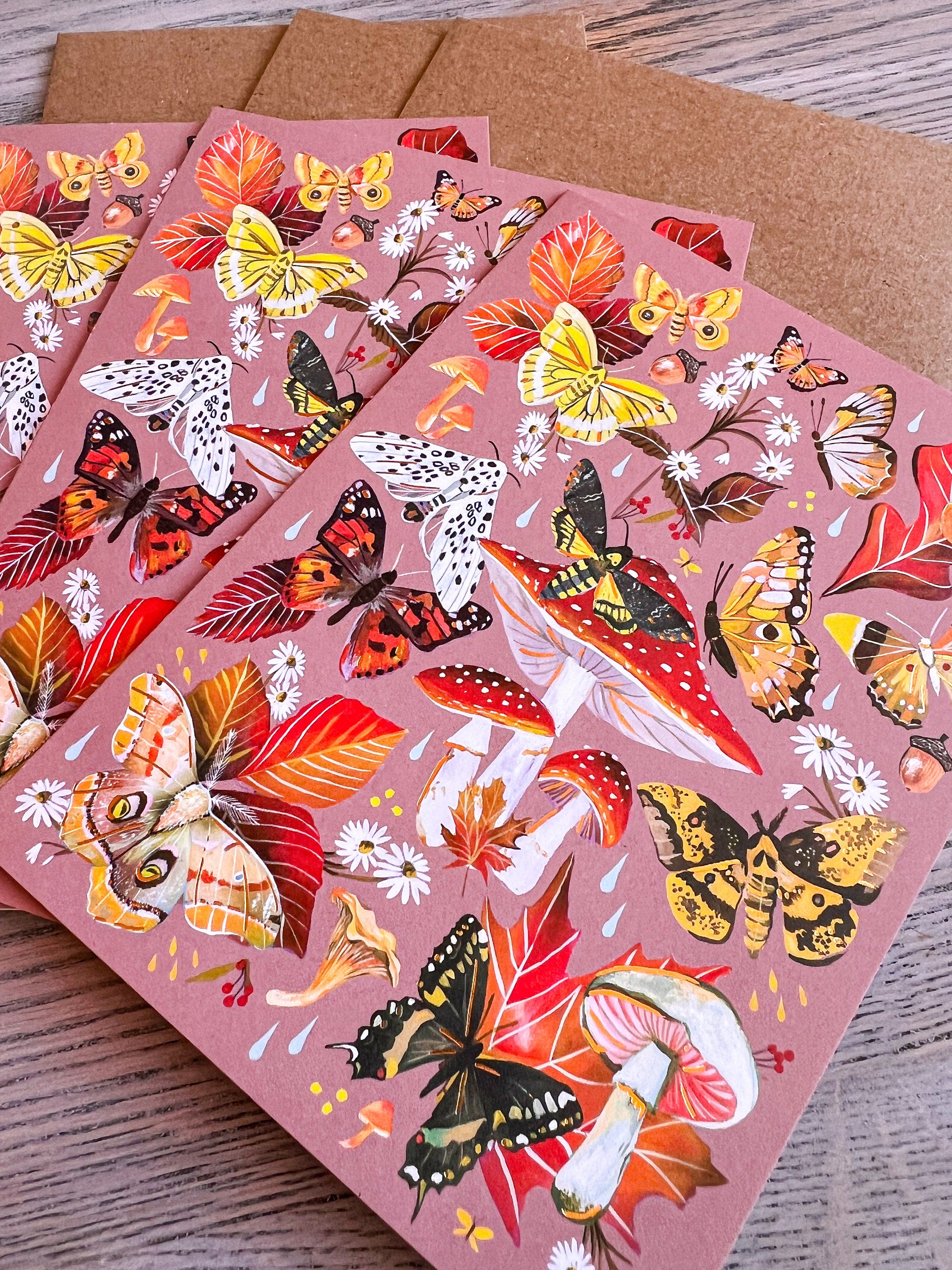 Autumn Flutter - Birthday Card