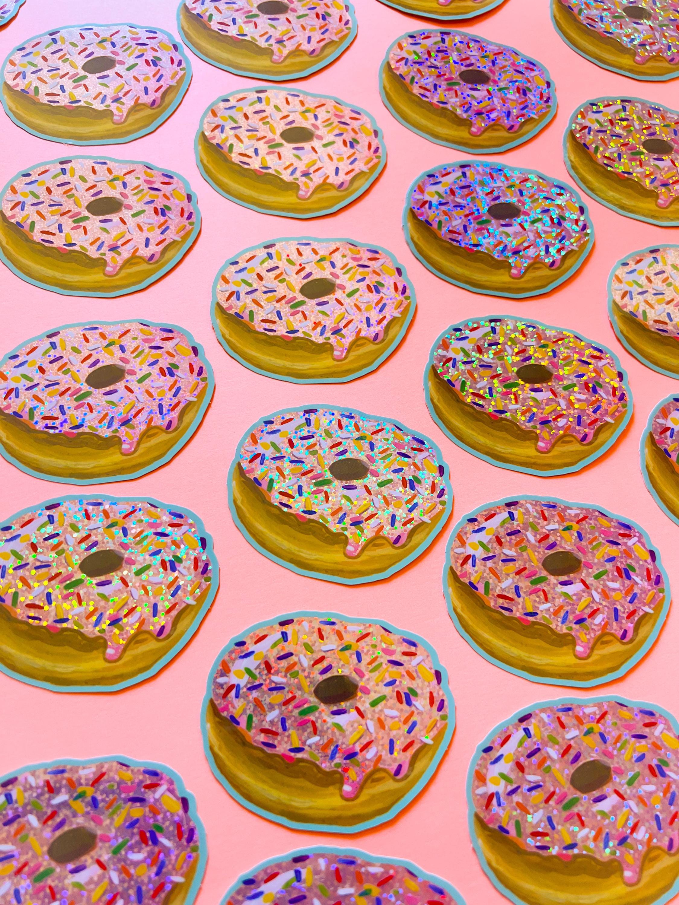 Sprinkle Donut Glitter Sticker