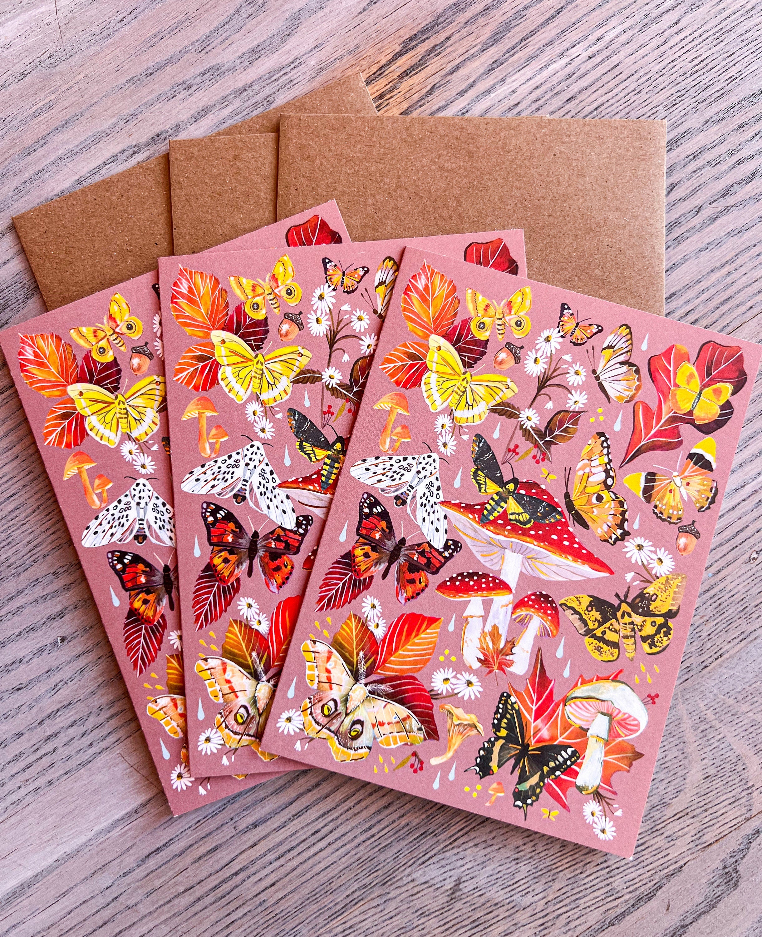 Autumn Flutter - Birthday Card
