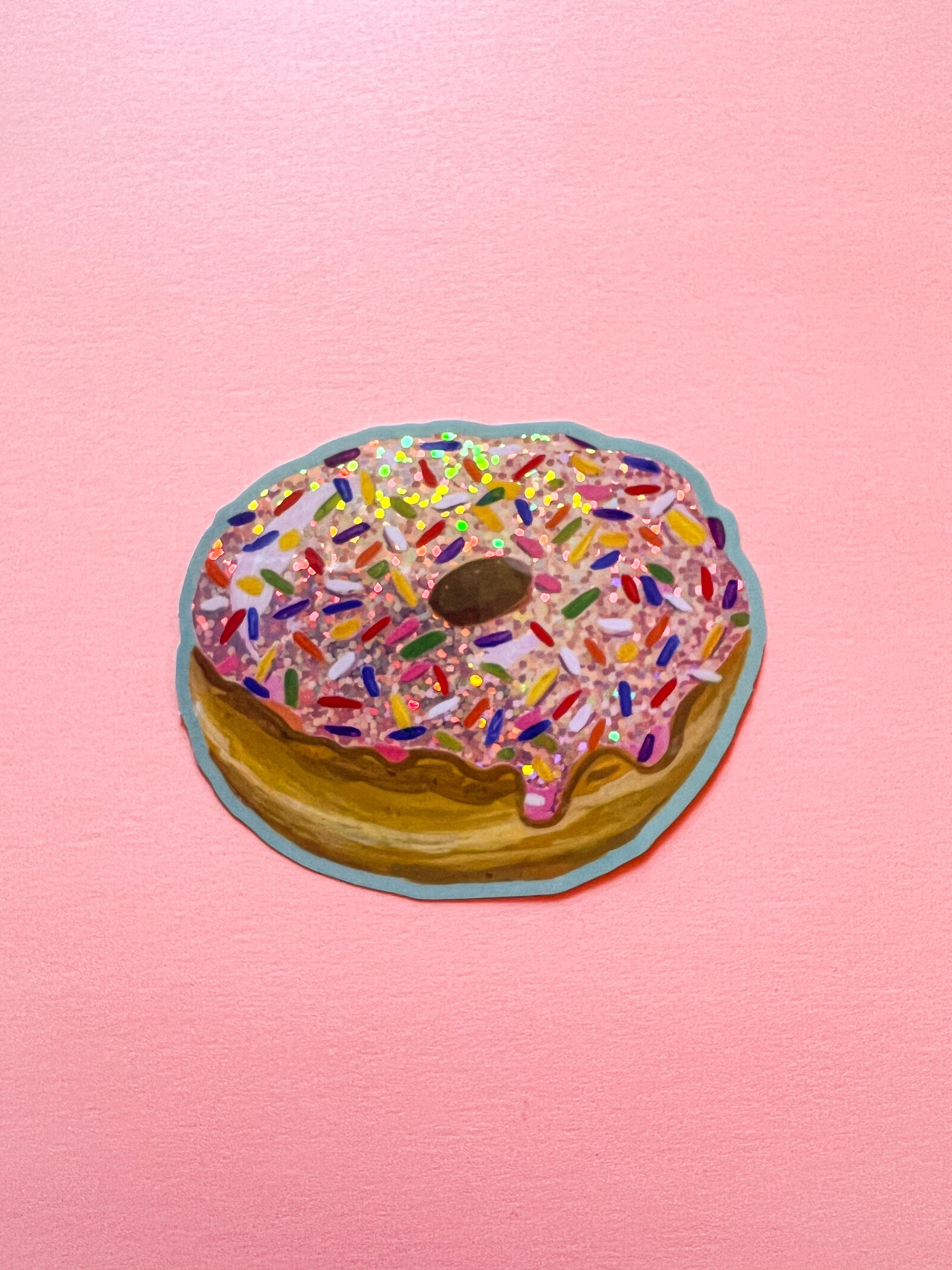 Sprinkle Donut Glitter Sticker