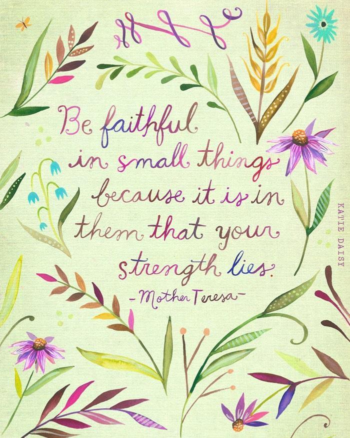 Be Faithful Art Print