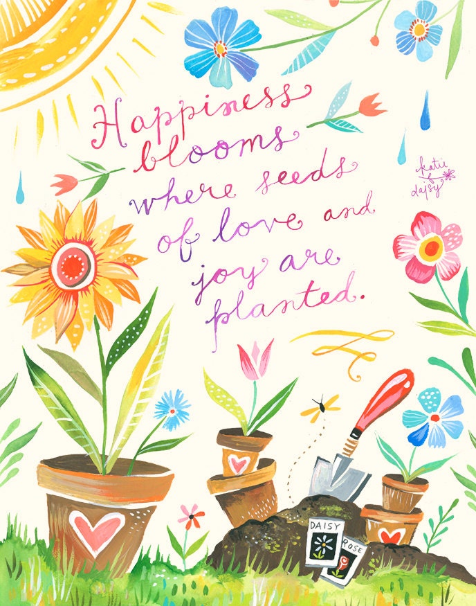 Happiness Blooms Art Print