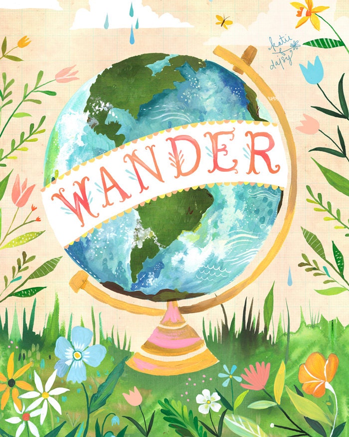 Wander Globe Art Print