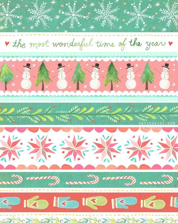 Holiday Stripe Art Print