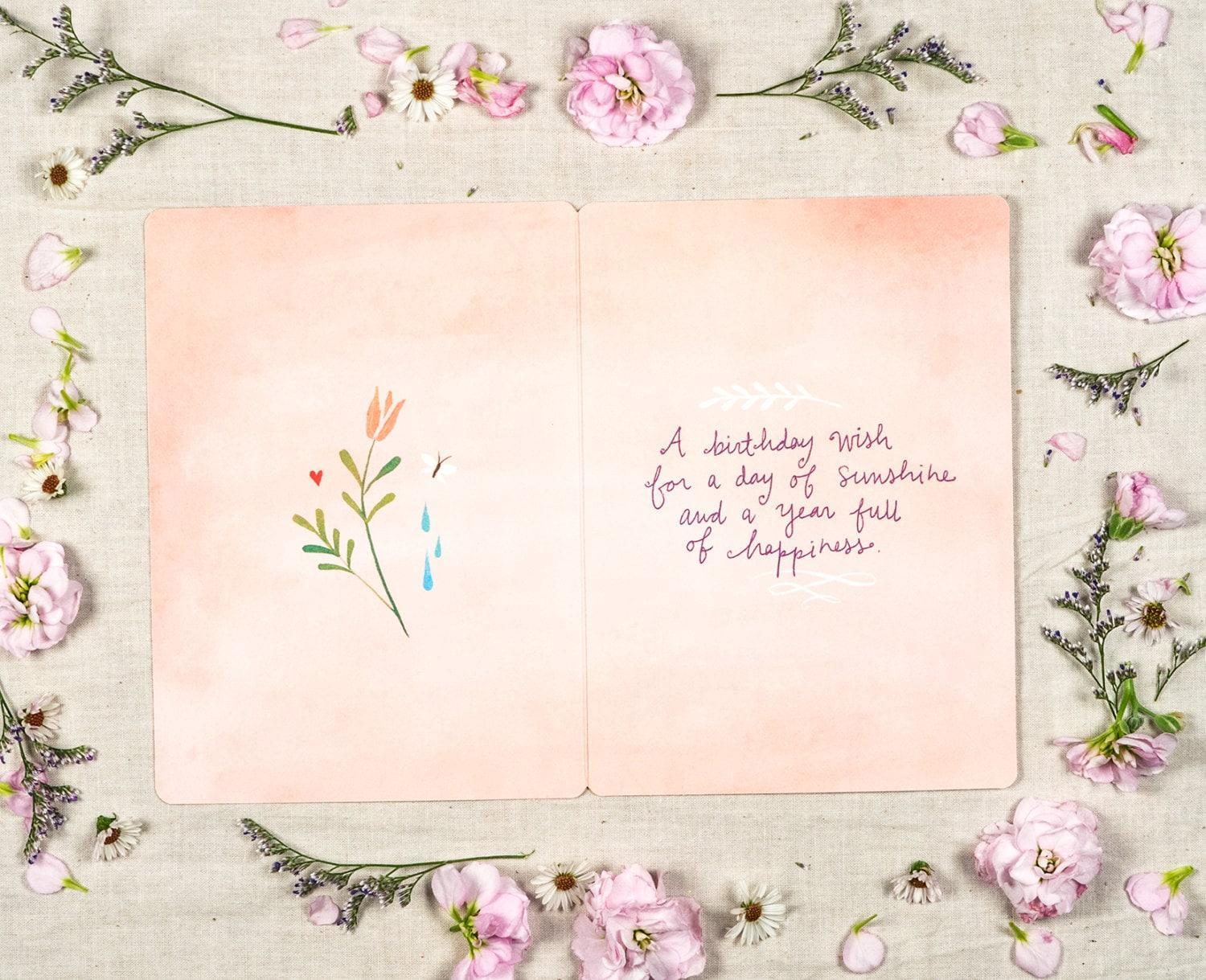 Happy Birthday Bouquet - Greeting Card