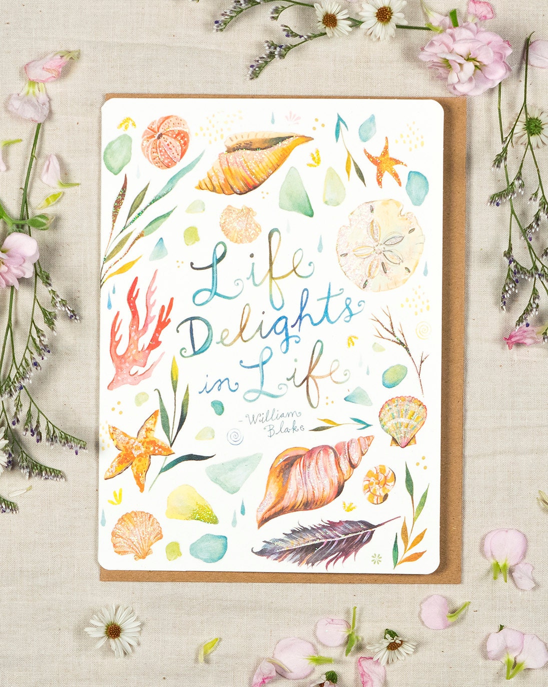 Life Delights in Life Greeting Card