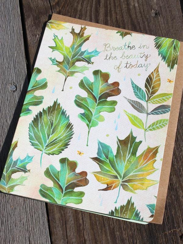 Breathe in the Beauty of Today - Birthday Card