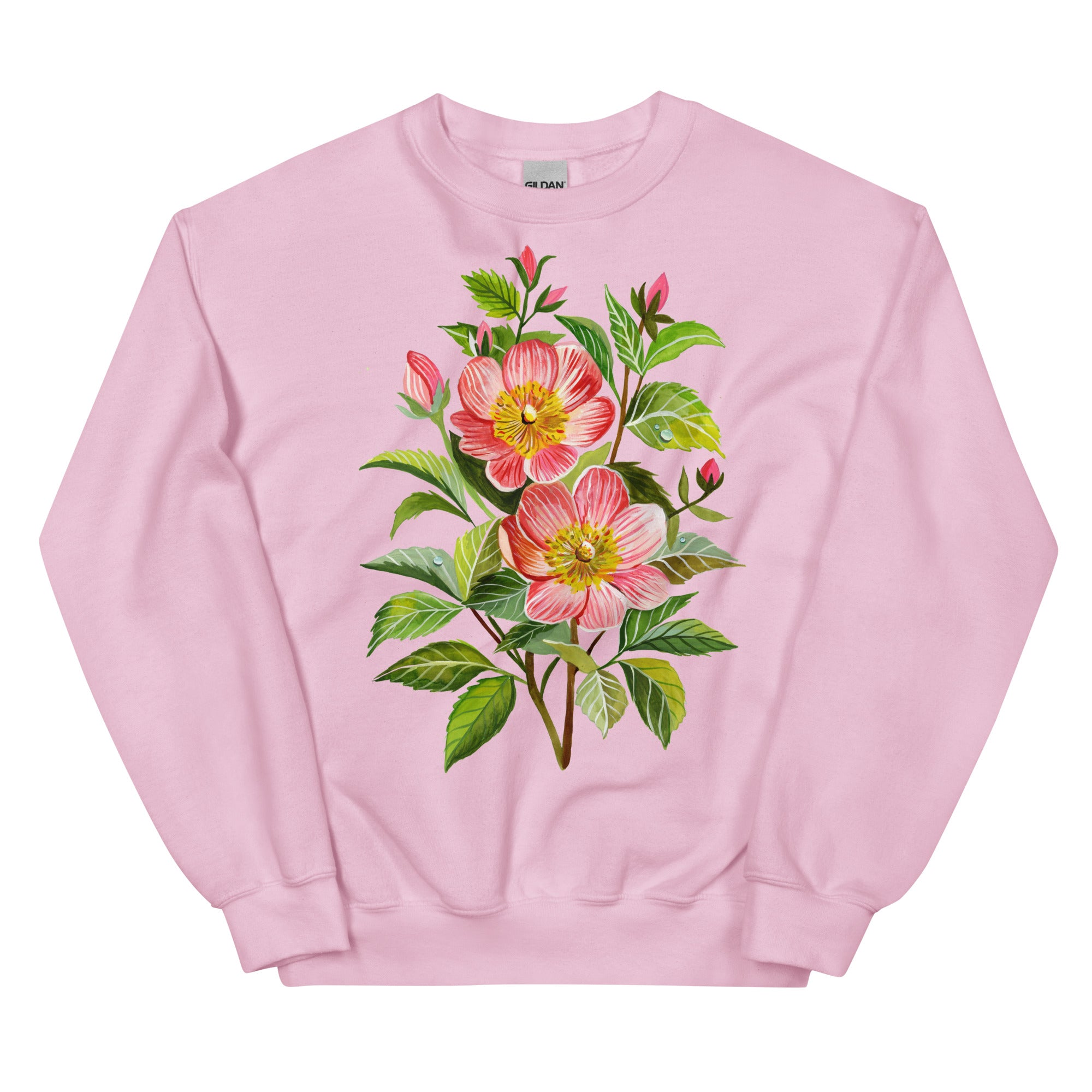 Lovely Rose Unisex Sweatshirt Light Pink