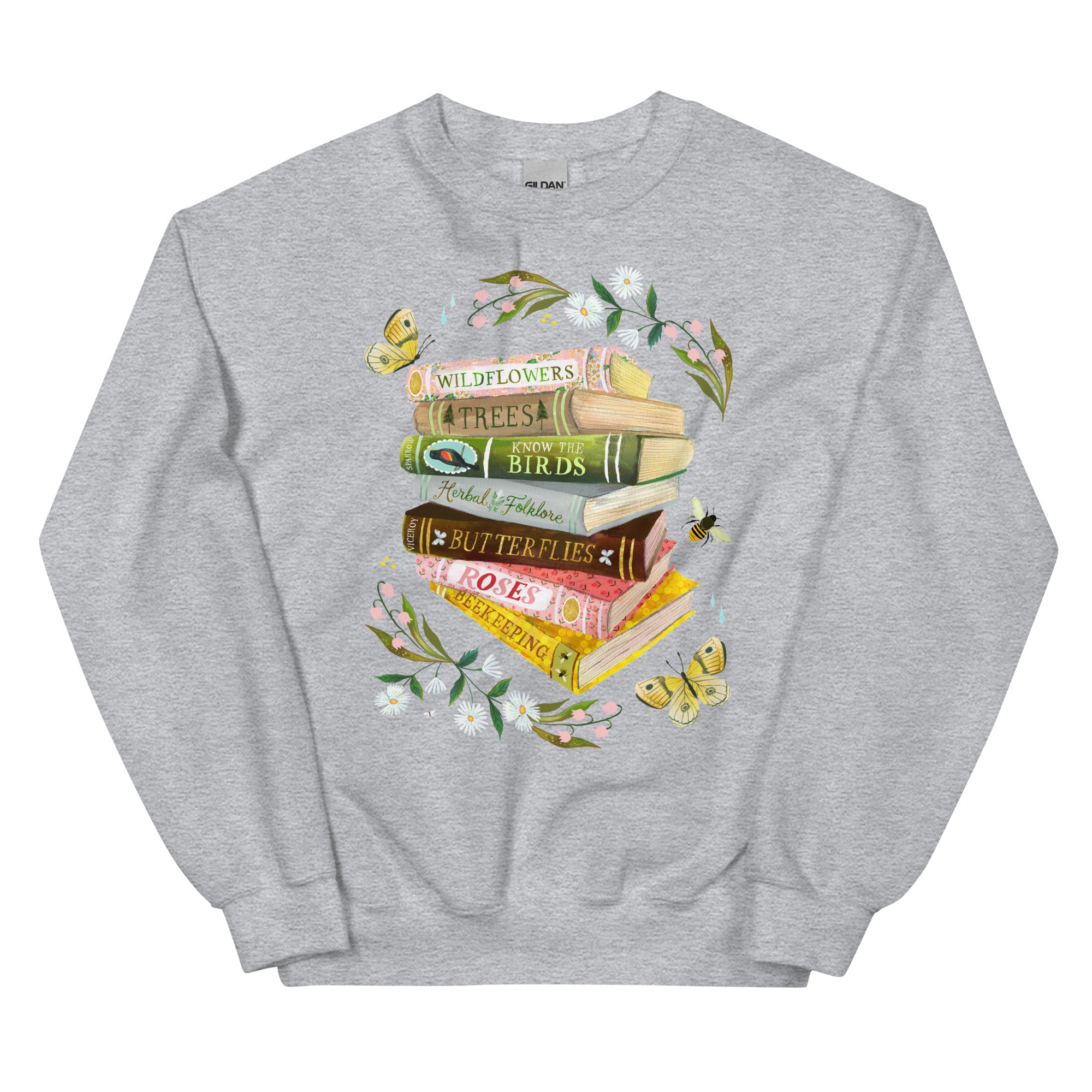 Books Unisex Sweatshirt Sport Grey
