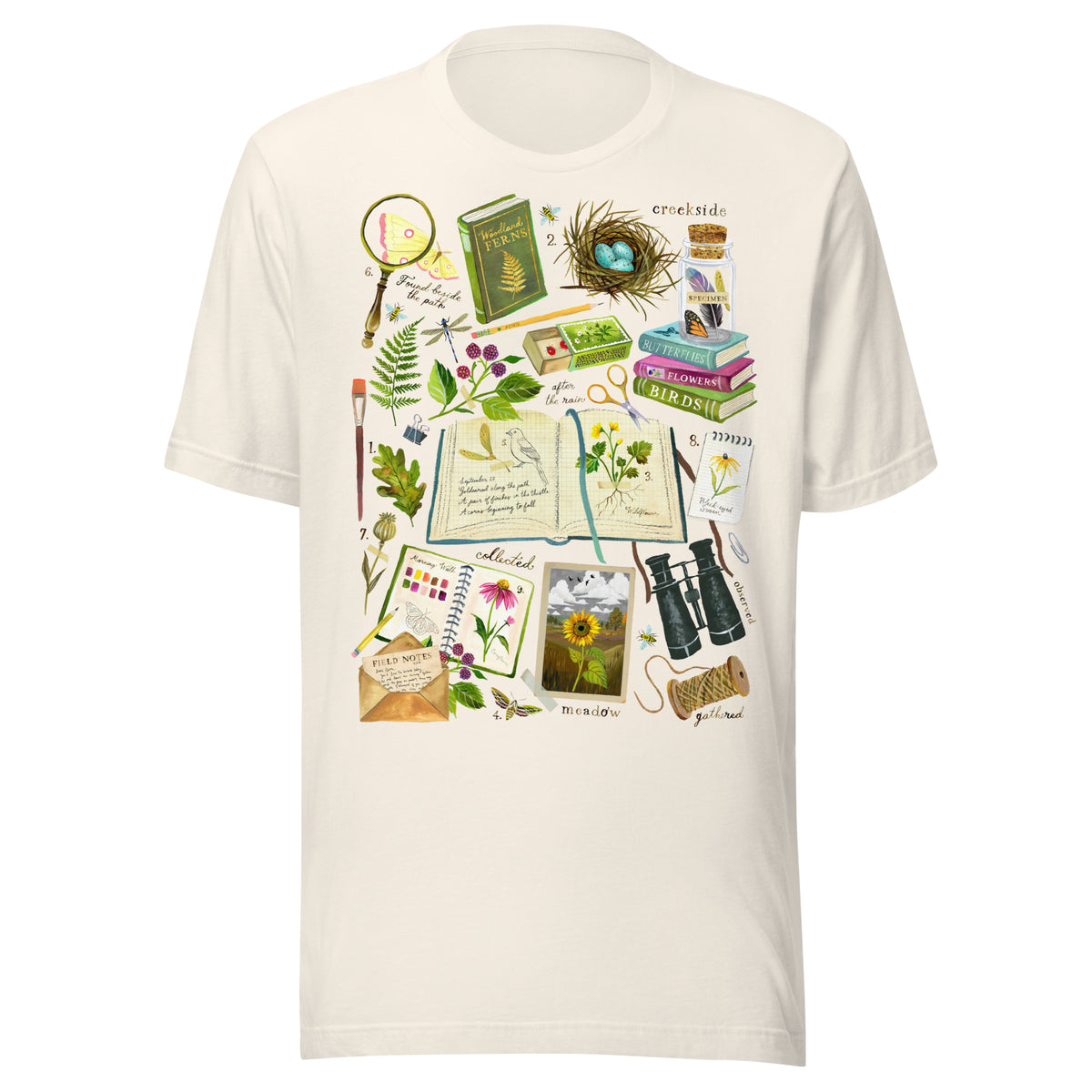 Dear Edith Botanist Tee Shirt Vintage White