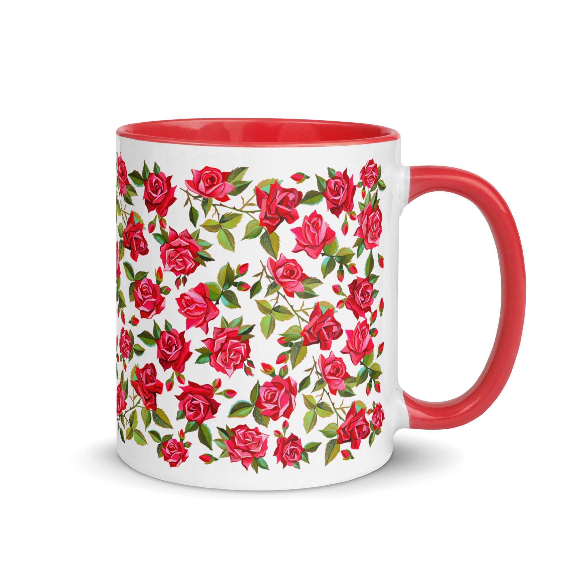 Roses Mug Red