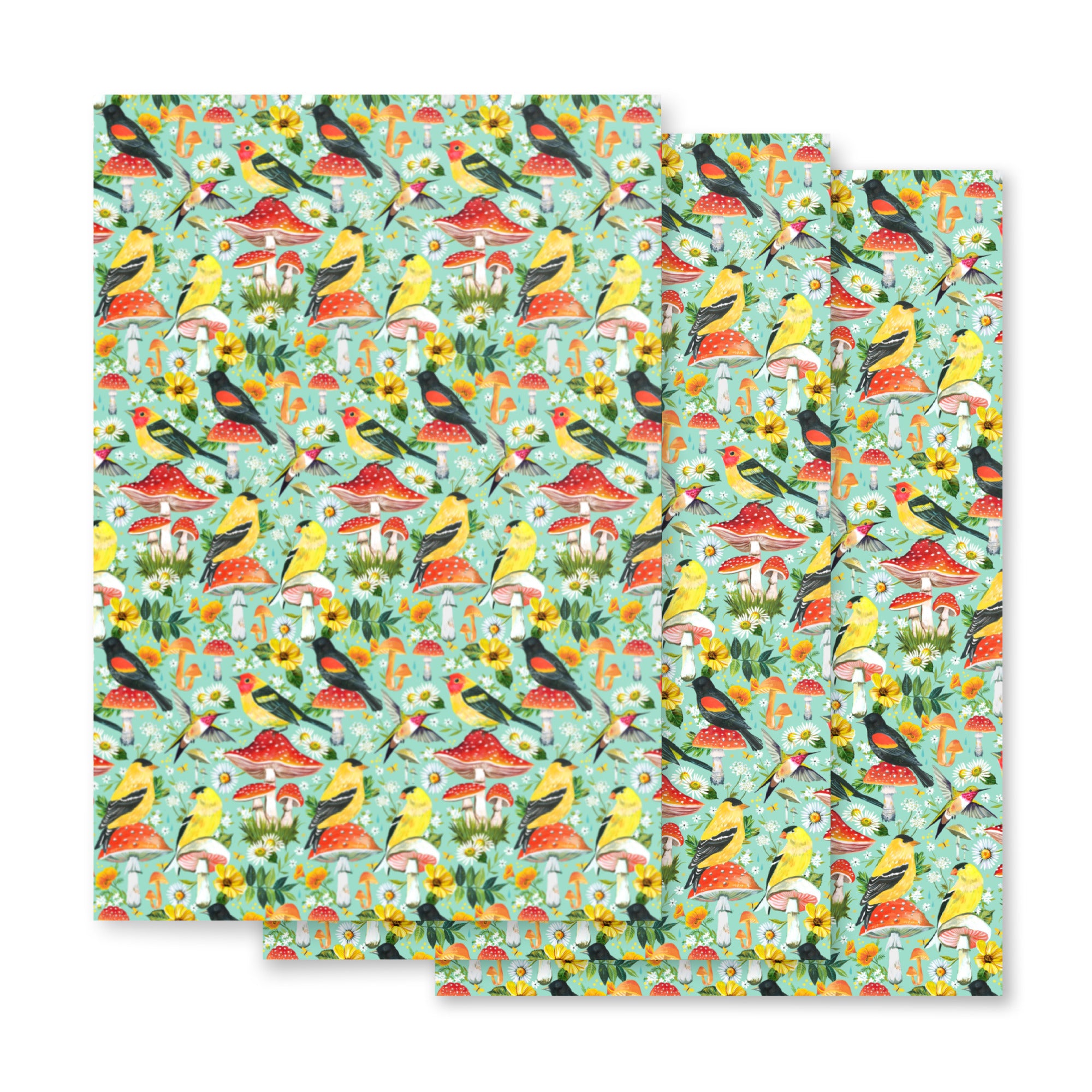 Birds & Mushroom Gift Wrap
