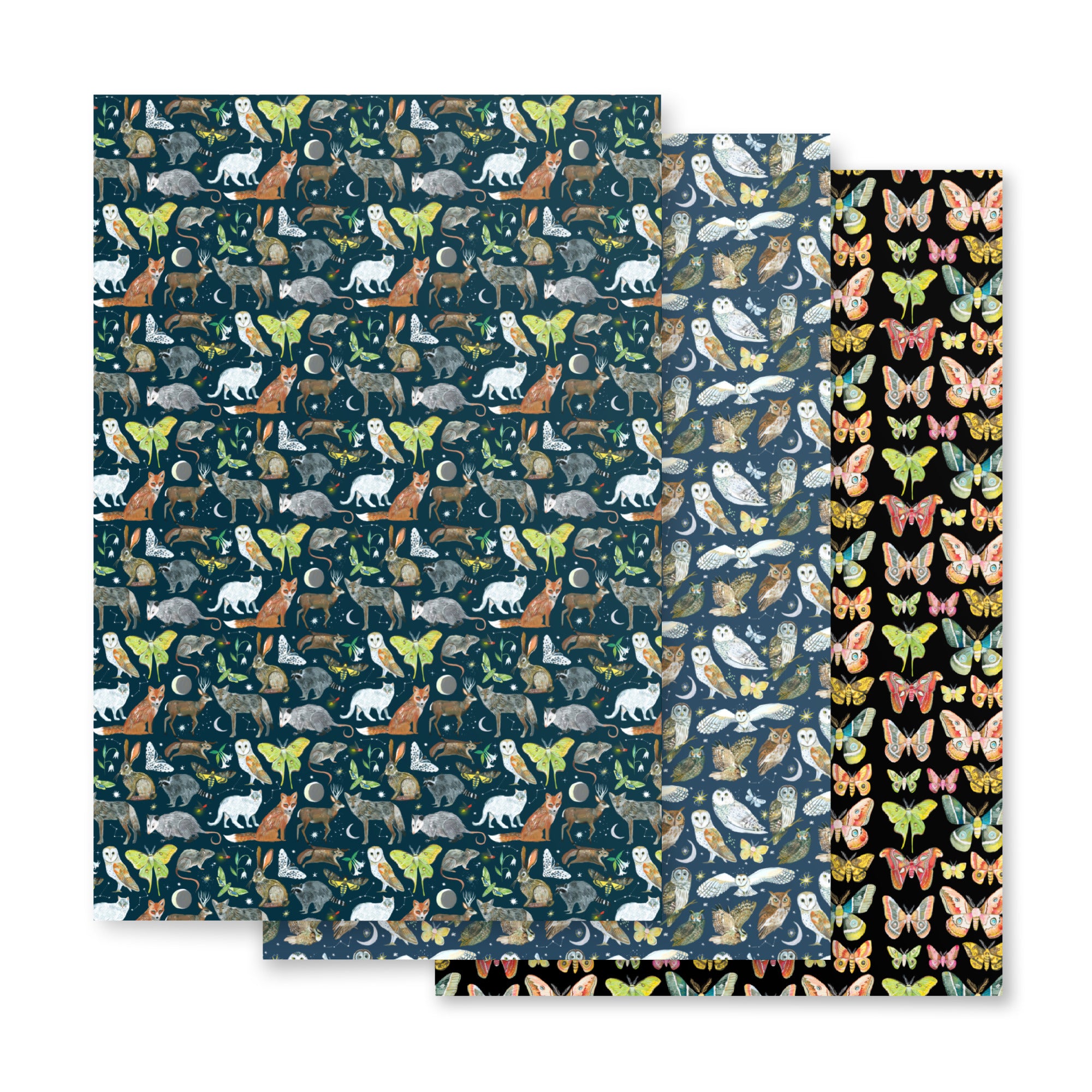 Night Creatures Gift Wrap Sheets