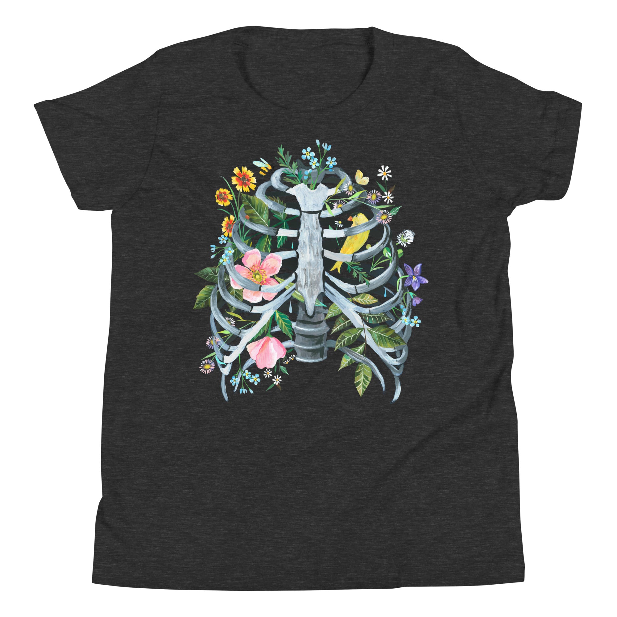 Rib Cage Youth T-Shirt Dark Grey Heather