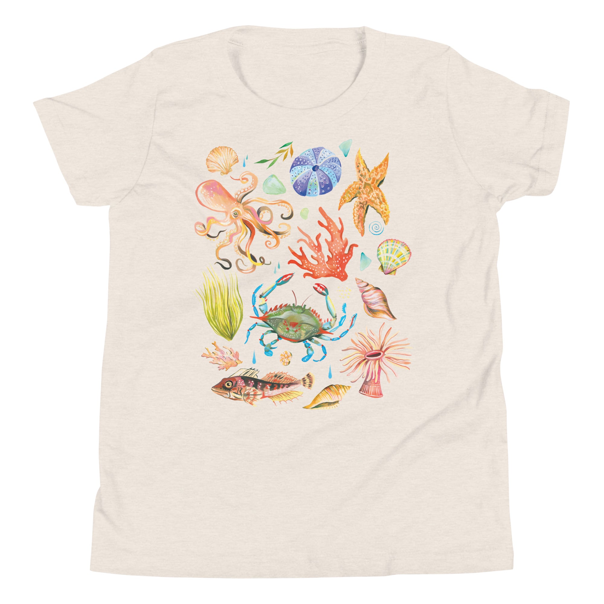 Tide Pool Youth T-Shirt Heather Dust
