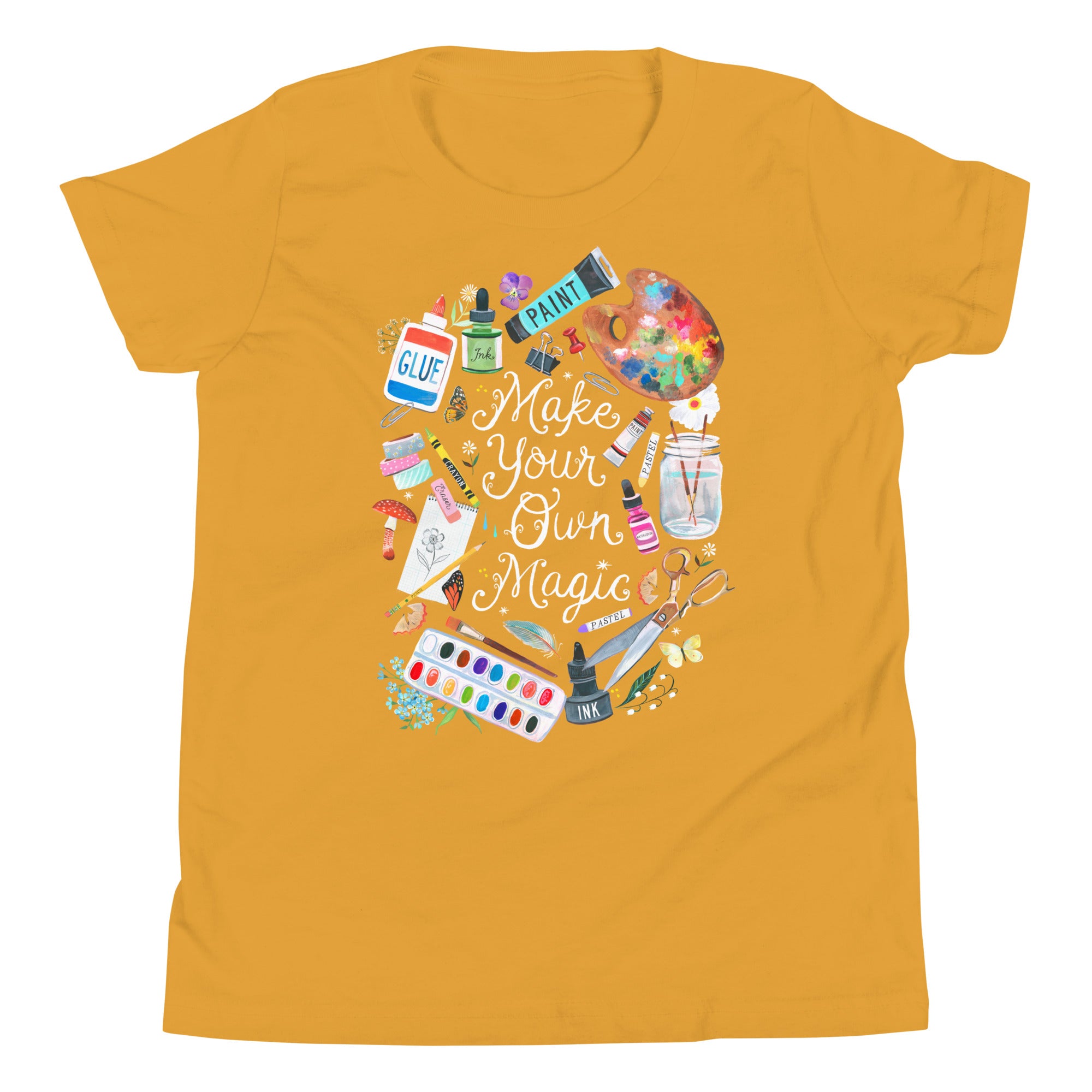Make Your Own Magic Youth T-Shirt Mustard
