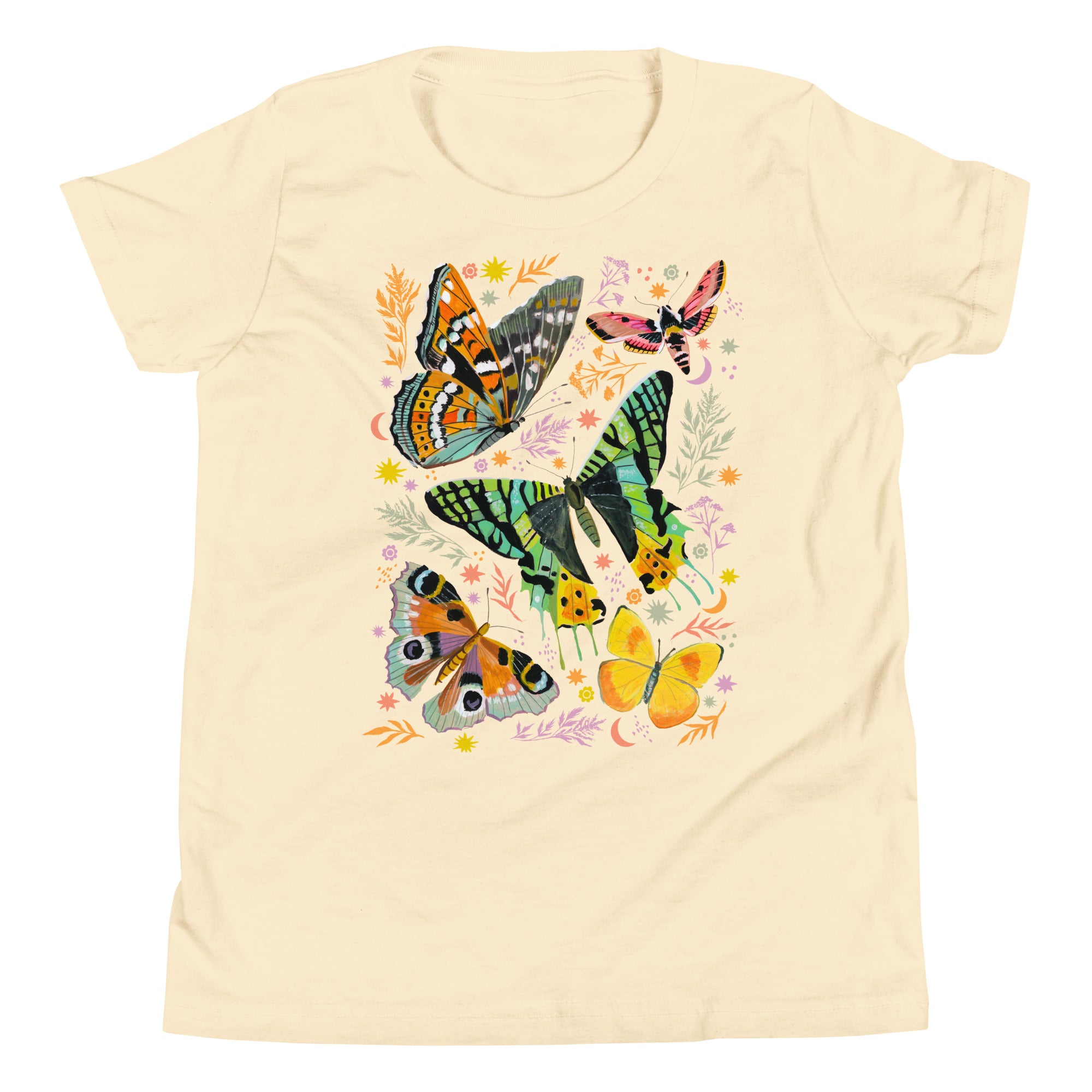 Fly Away Butterfly Youth T-Shirt Natural