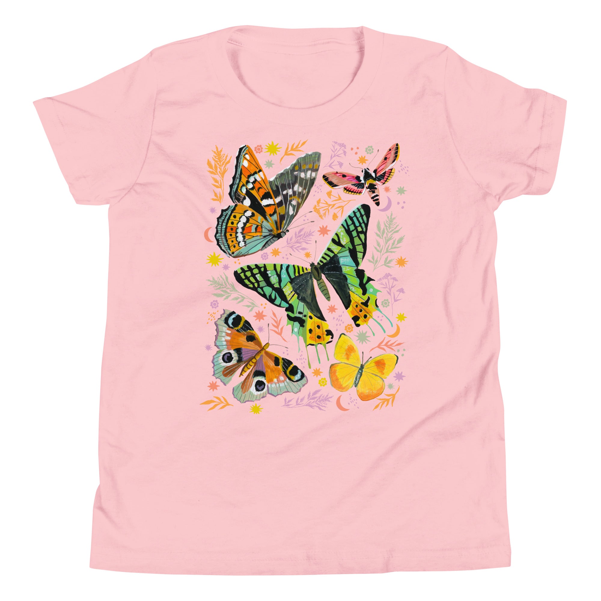 Fly Away Butterfly Youth T-Shirt Pink