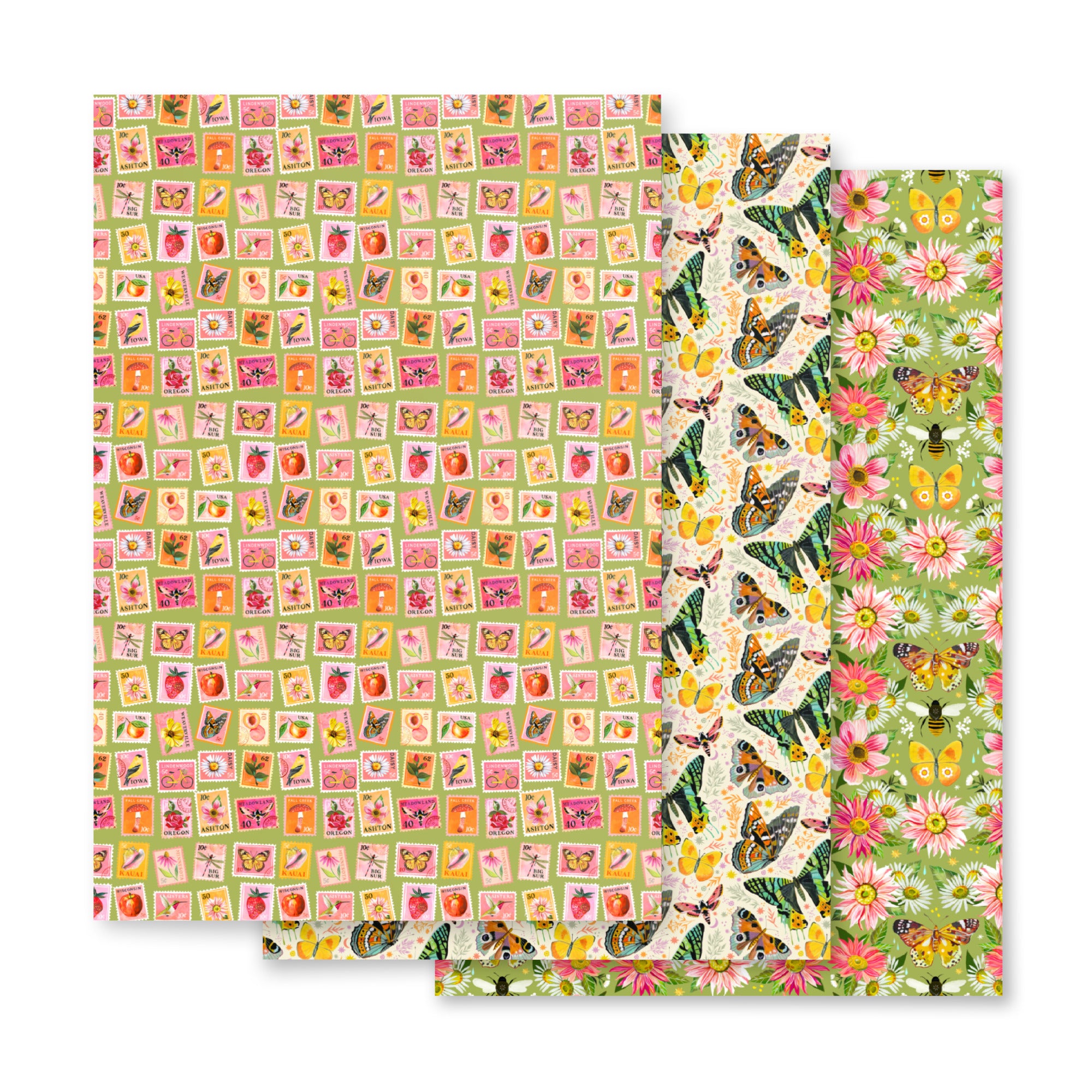 Butterfly, Flower, Stamp Gift Wrap Default Title