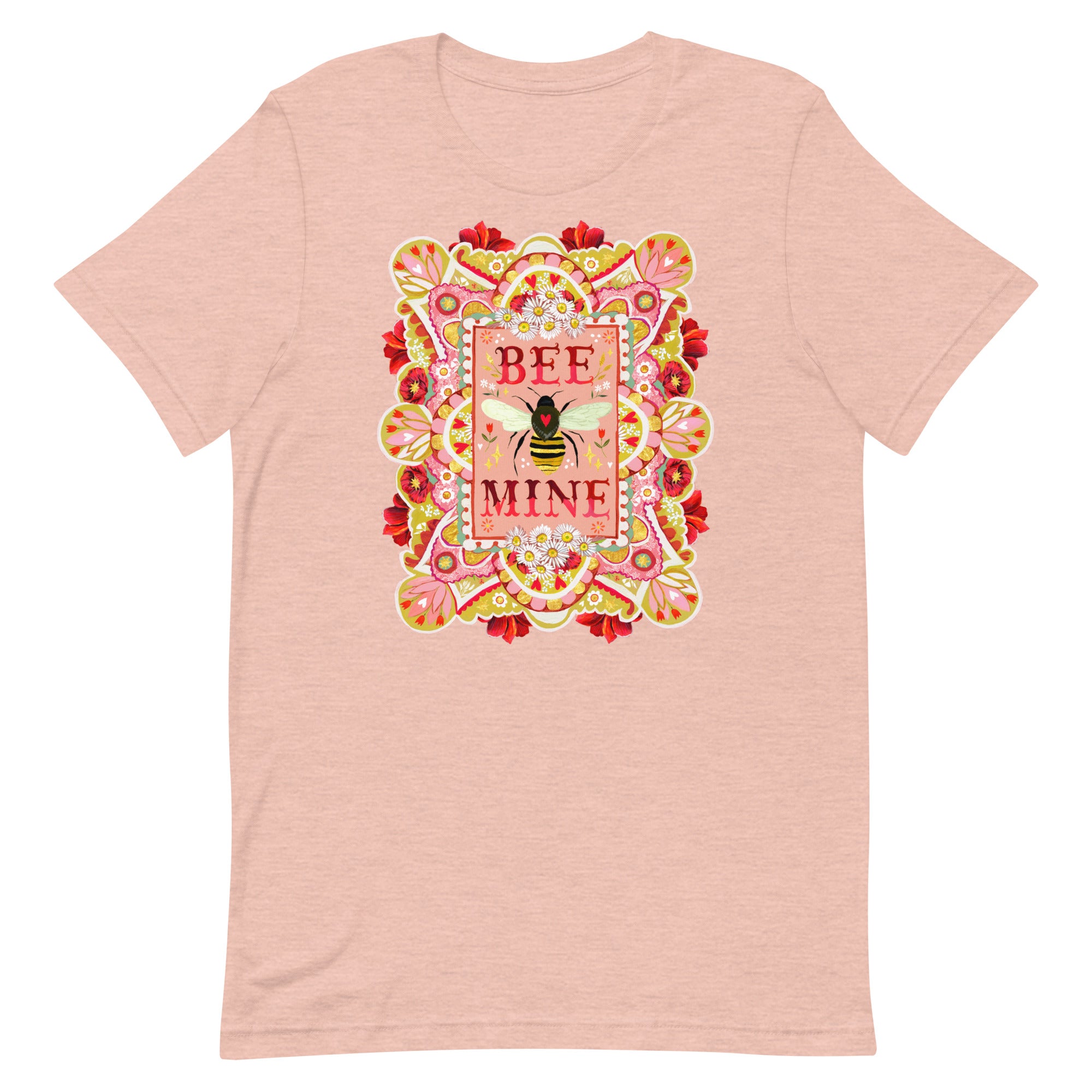 Bee Mine T-Shirt Heather Prism Peach