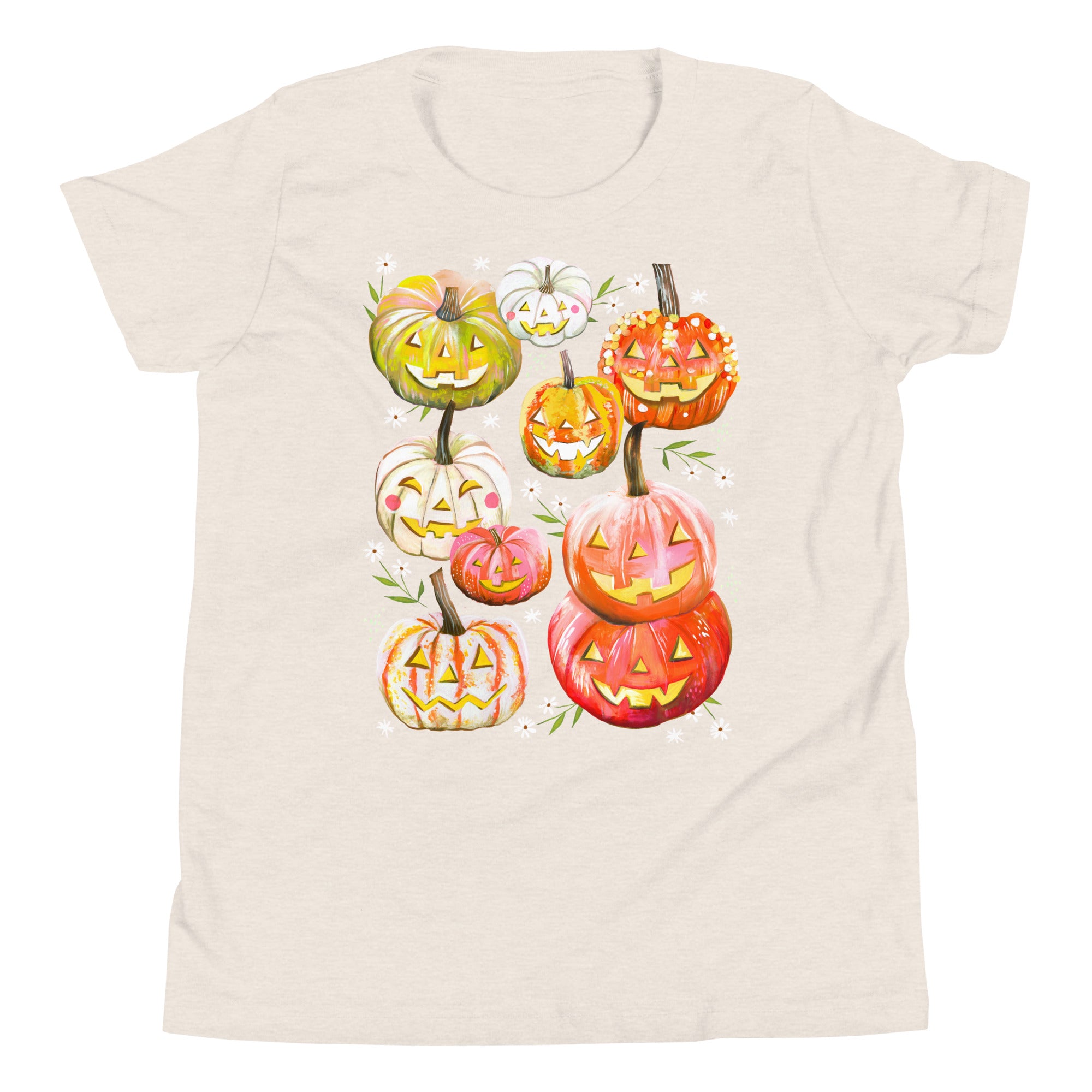 Kids Jack-O-Lantern T-Shirt Heather Dust