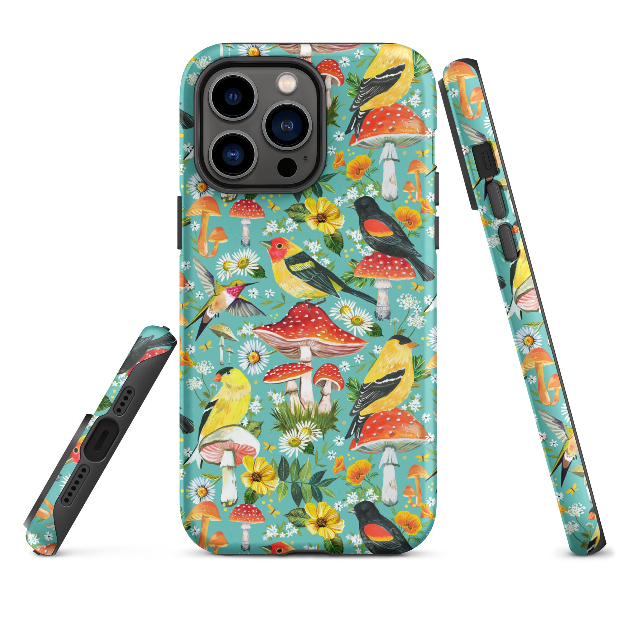 Birds and Mushrooms Tough Case for iPhone® iPhone 14 Pro Max