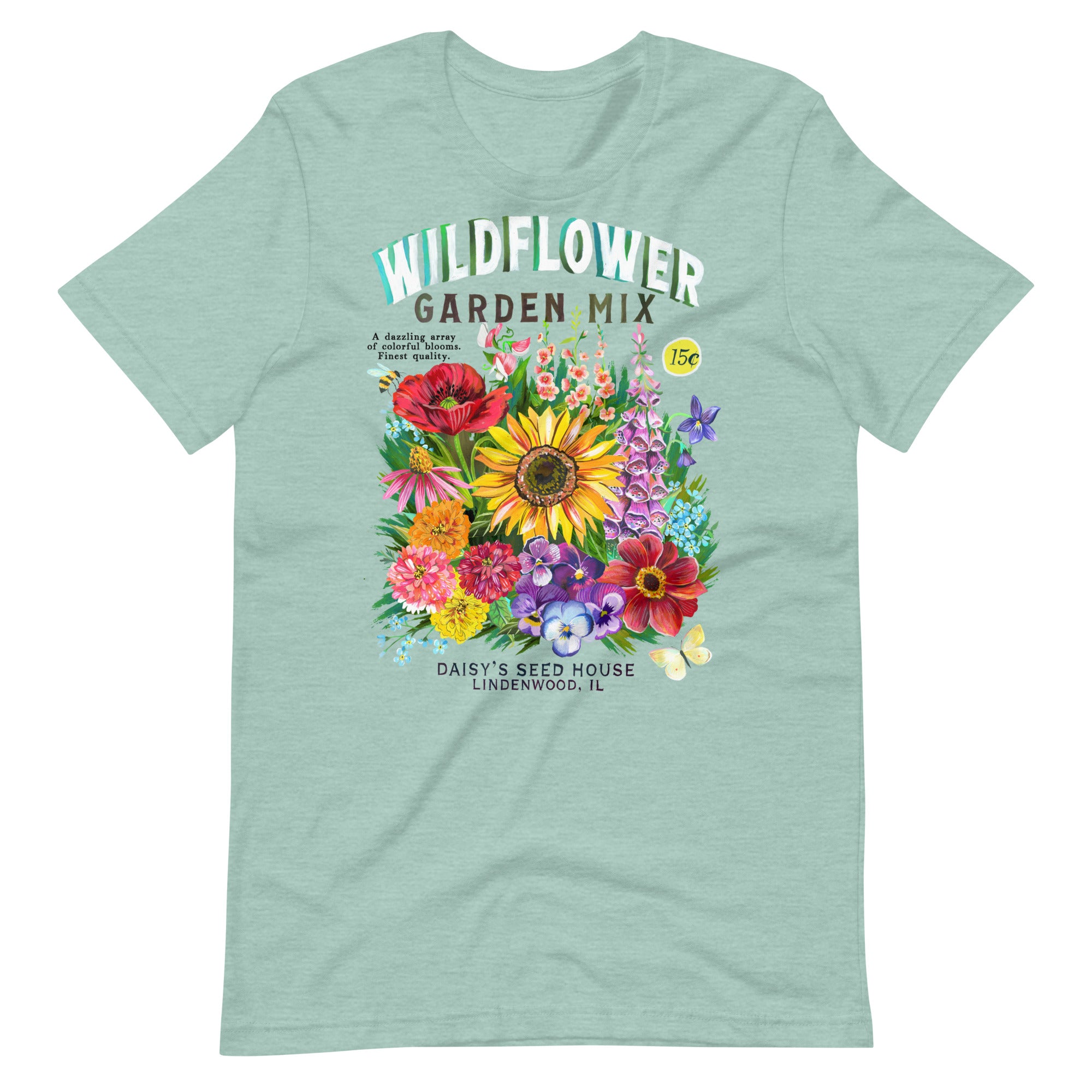 Garden Mix T-Shirt Heather Prism Dusty Blue