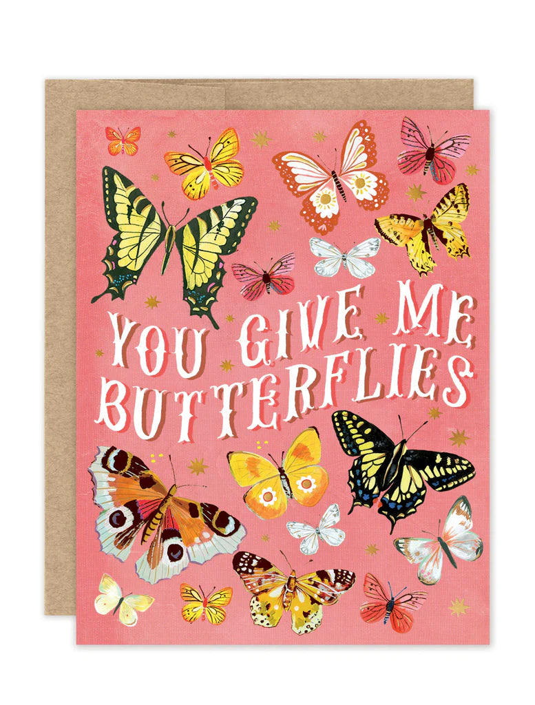 You Give Me Butterflies - Luxe Anniversary Card