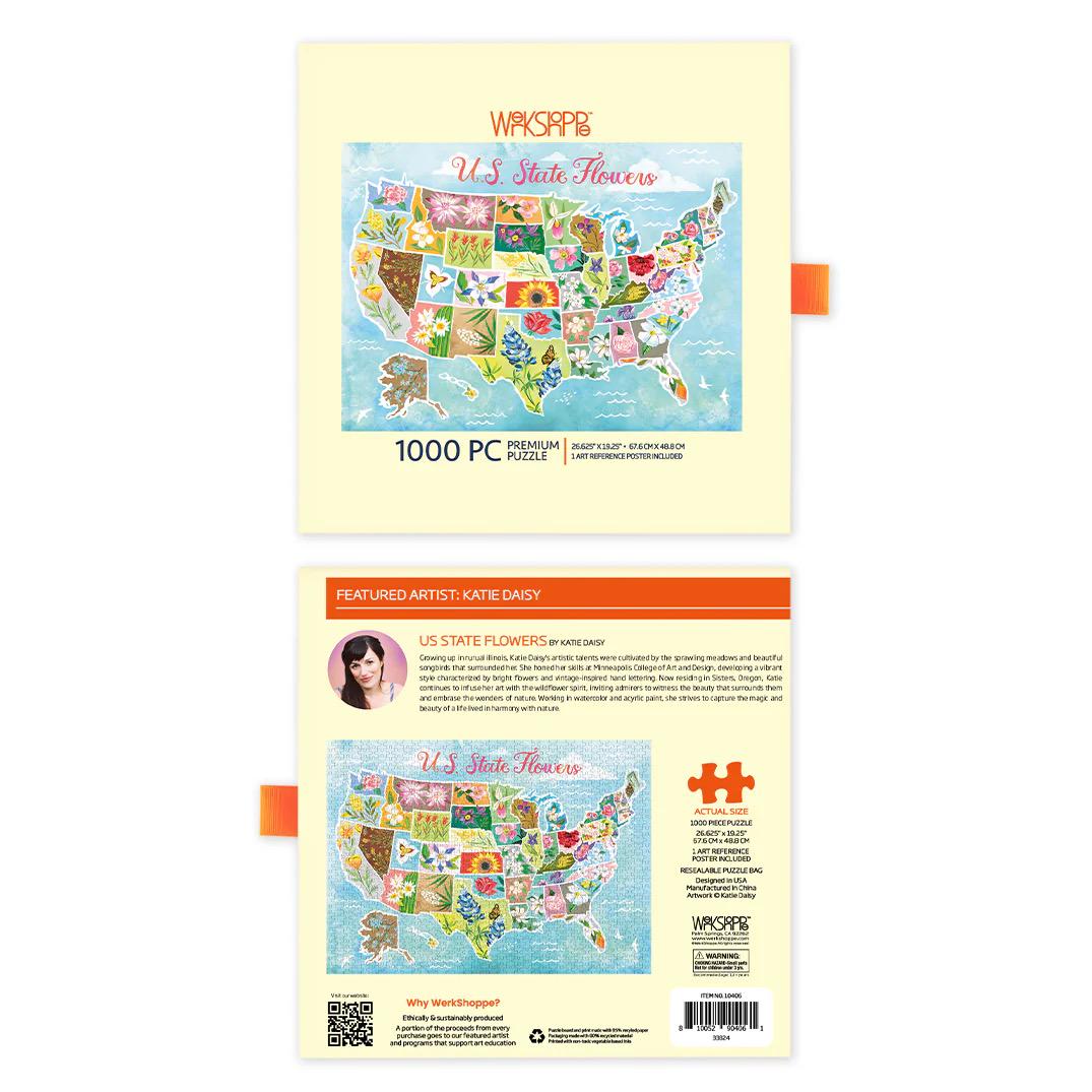 1000 Piece Puzzle - US State Flowers