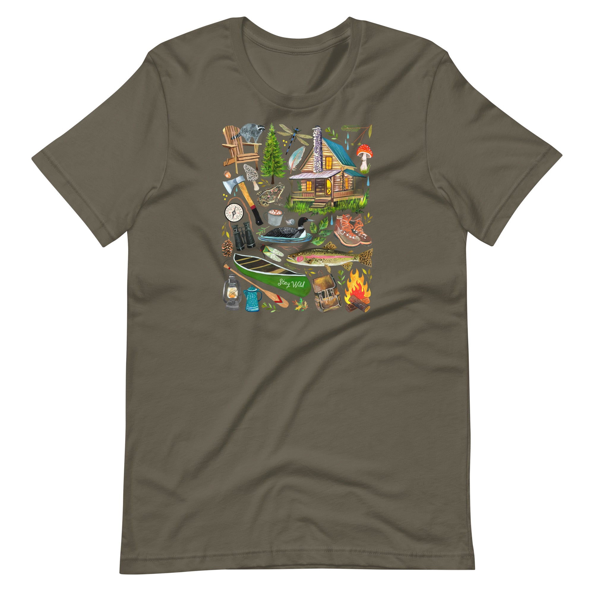 Lake Life T-Shirt Army