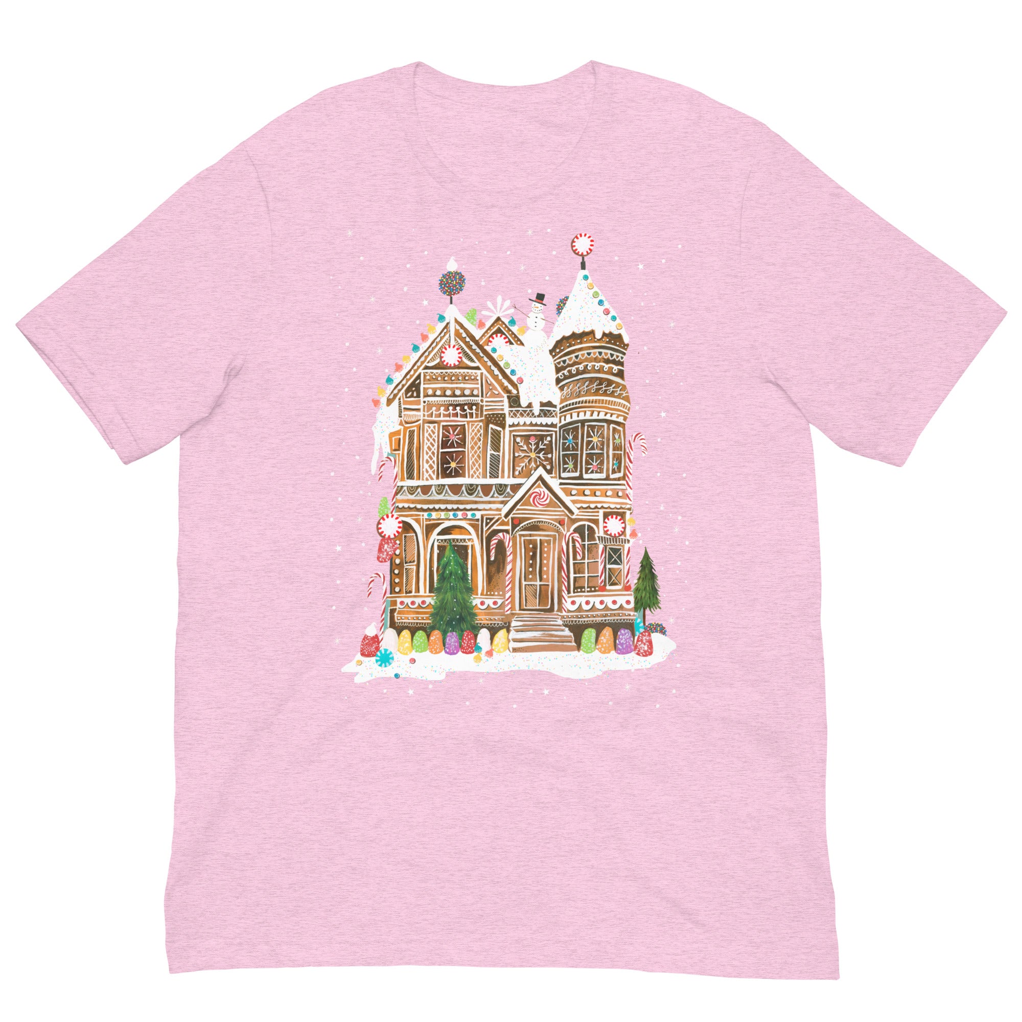 Gingerbread House T-Shirt Heather Prism Lilac