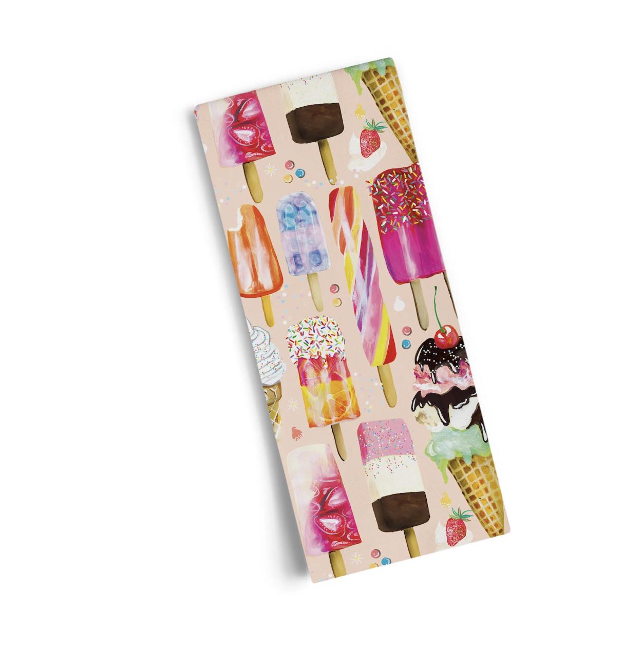 Ice Cream & Pops Tea Towel