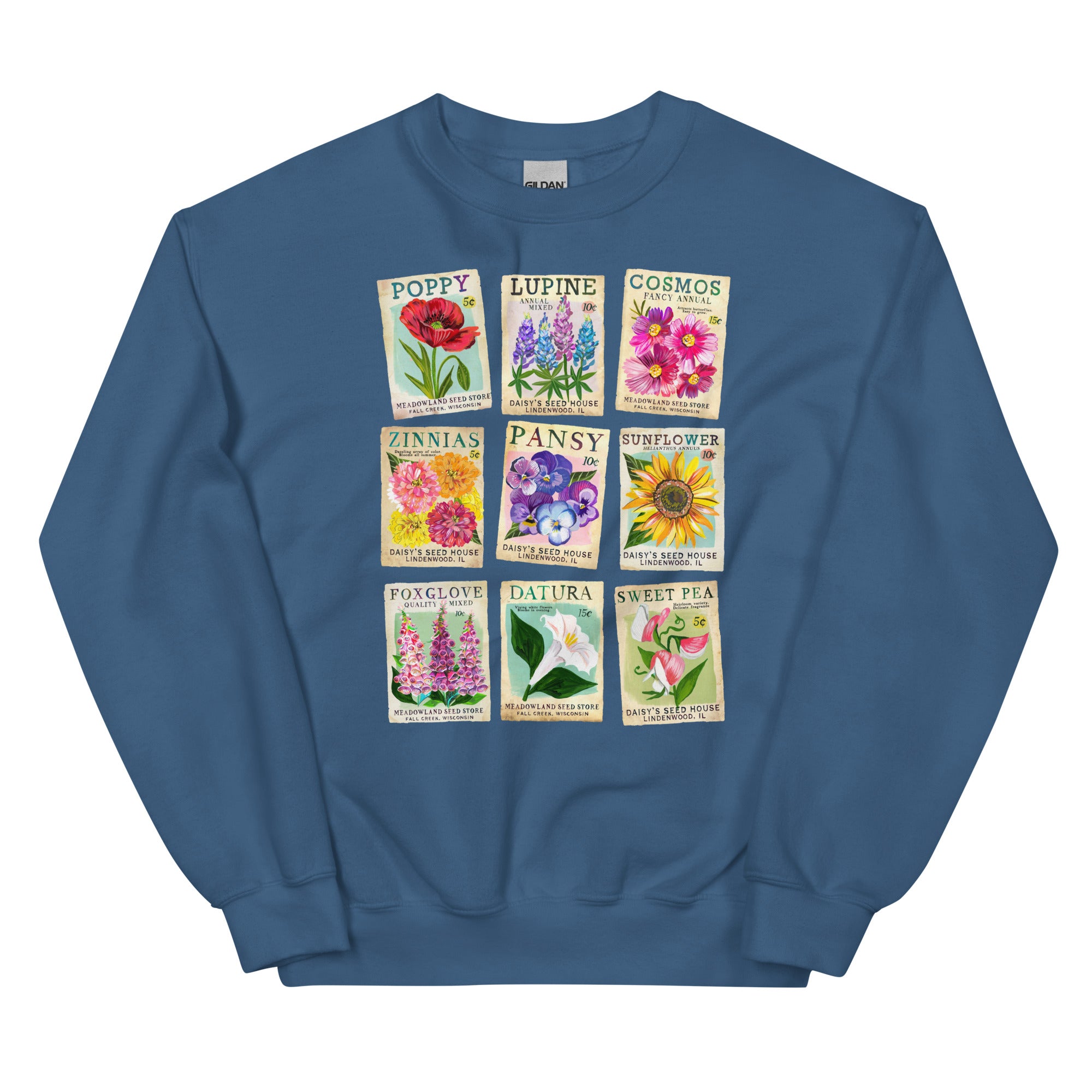 Seed Packet Sweatshirt Indigo Blue