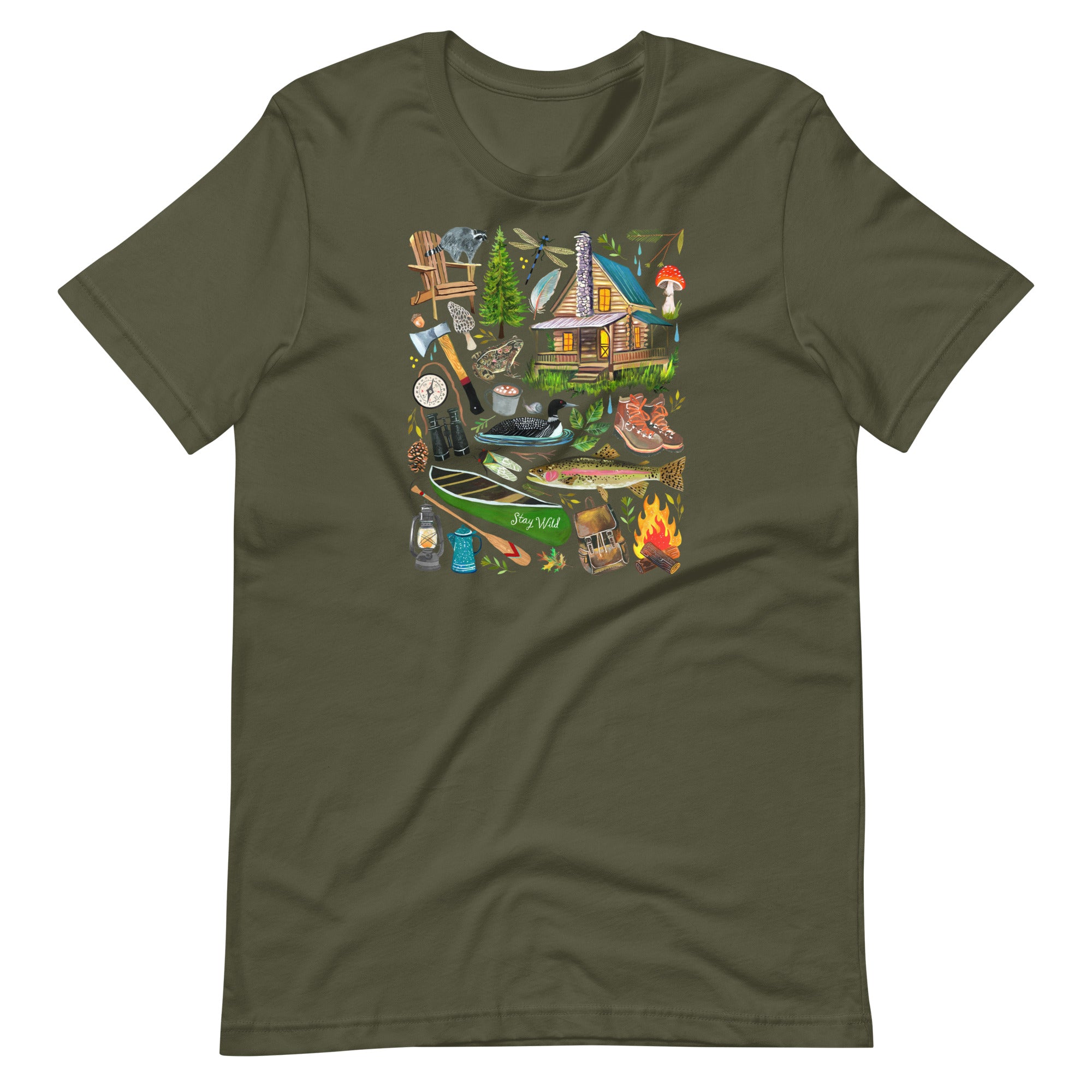 Lake Life T-Shirt Military Green