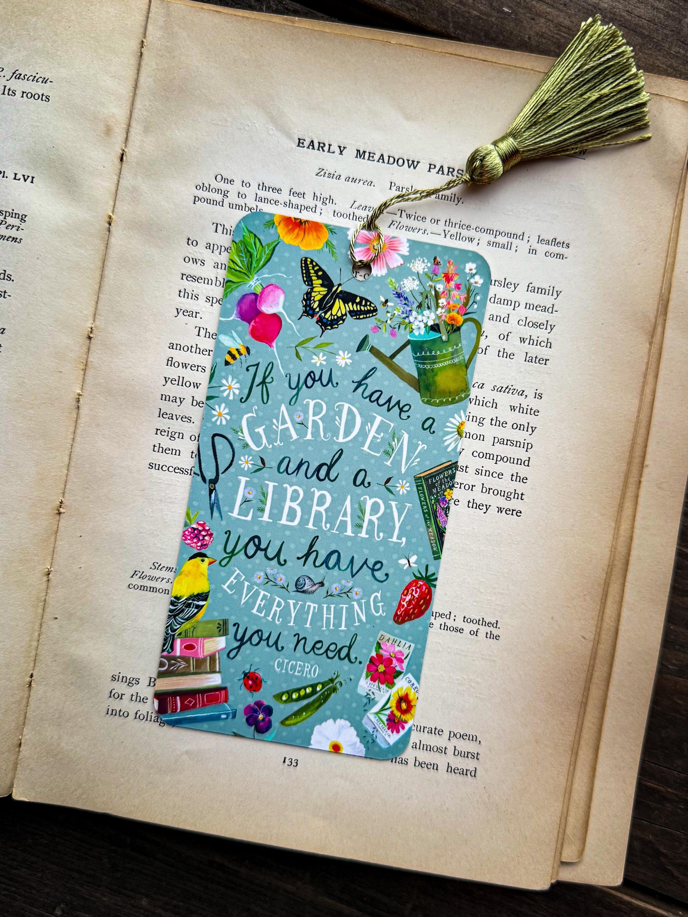 Garden and a Library Bookmark