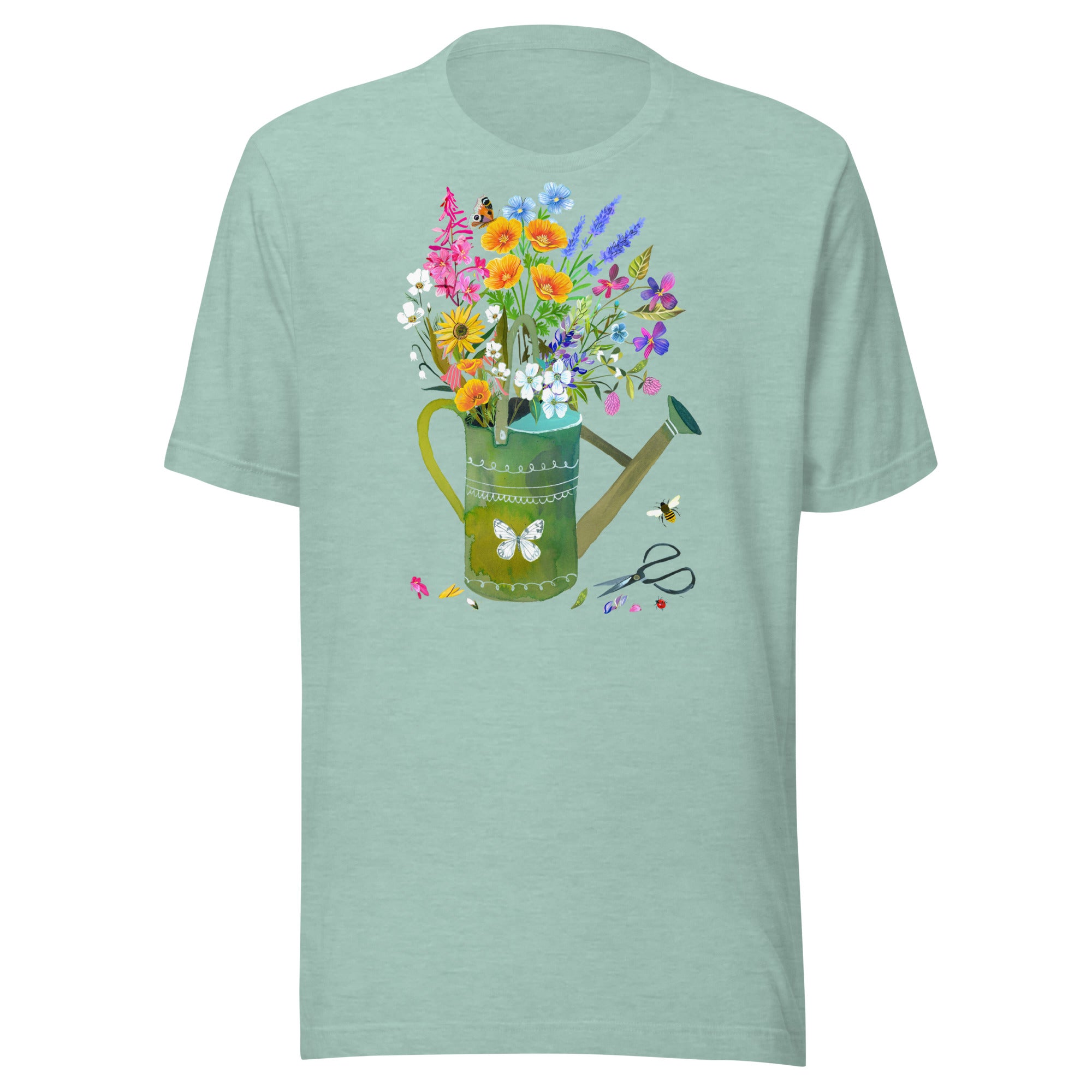 Watering Can T-Shirt Heather Prism Dusty Blue
