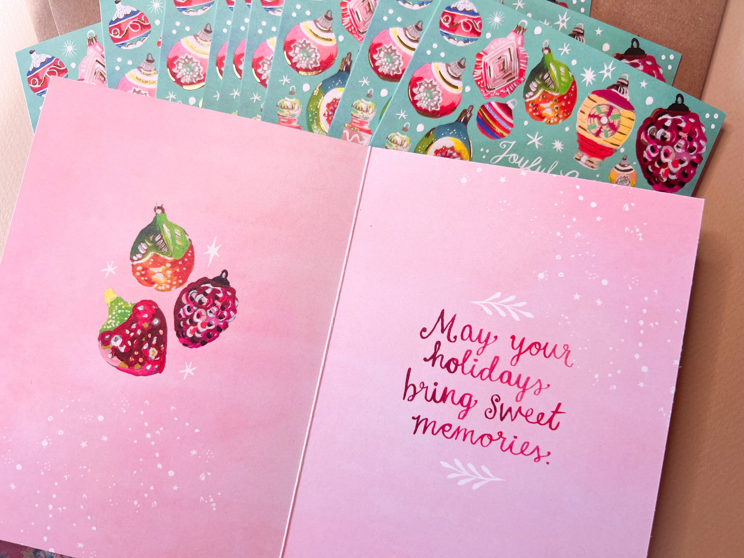 Vintage Ornaments Boxed Cards