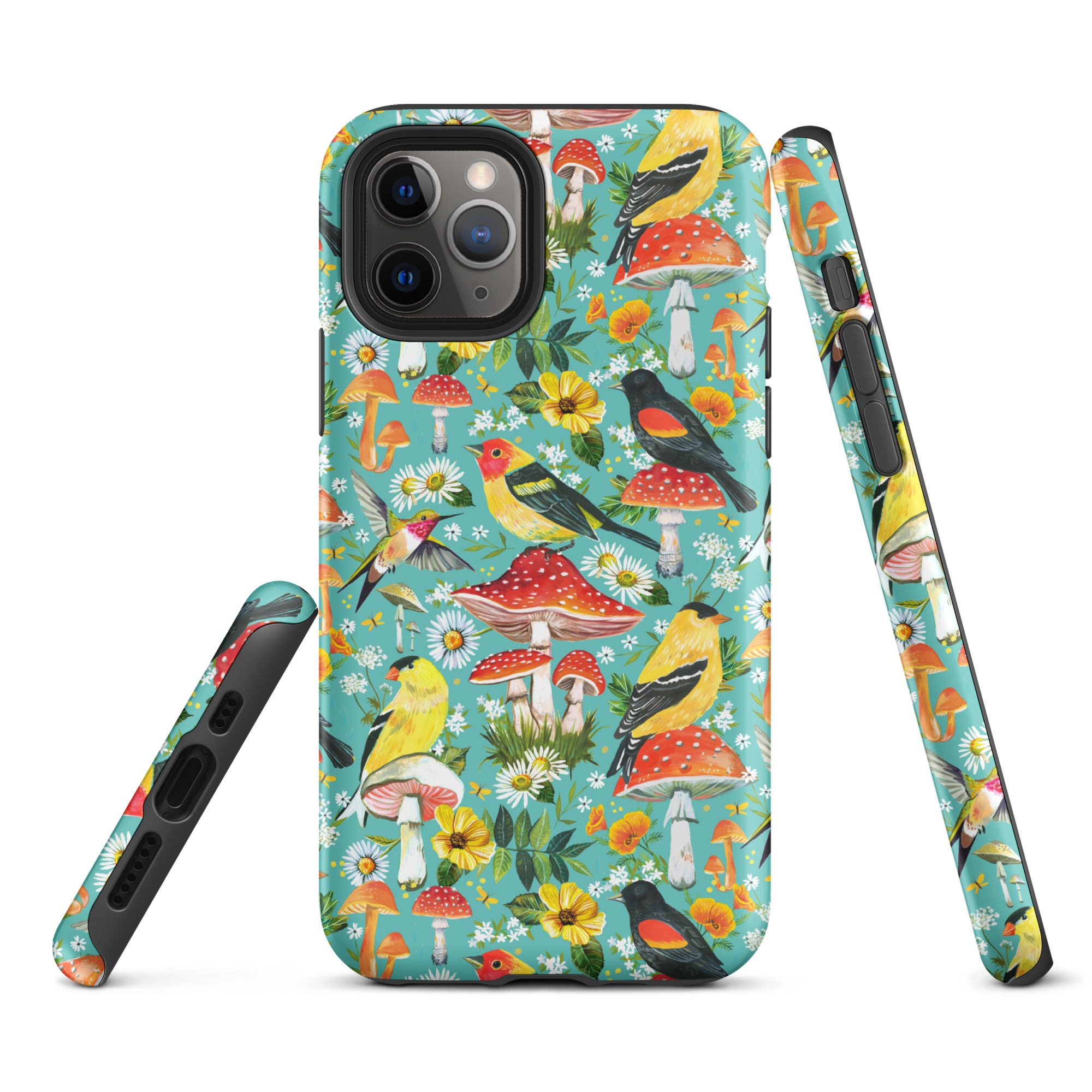 Birds and Mushrooms Tough Case for iPhone® iPhone 11 Pro