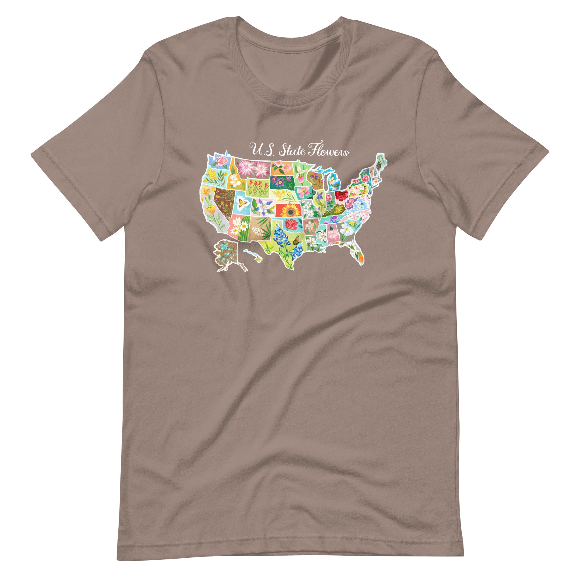 State Flowers T-Shirt Pebble